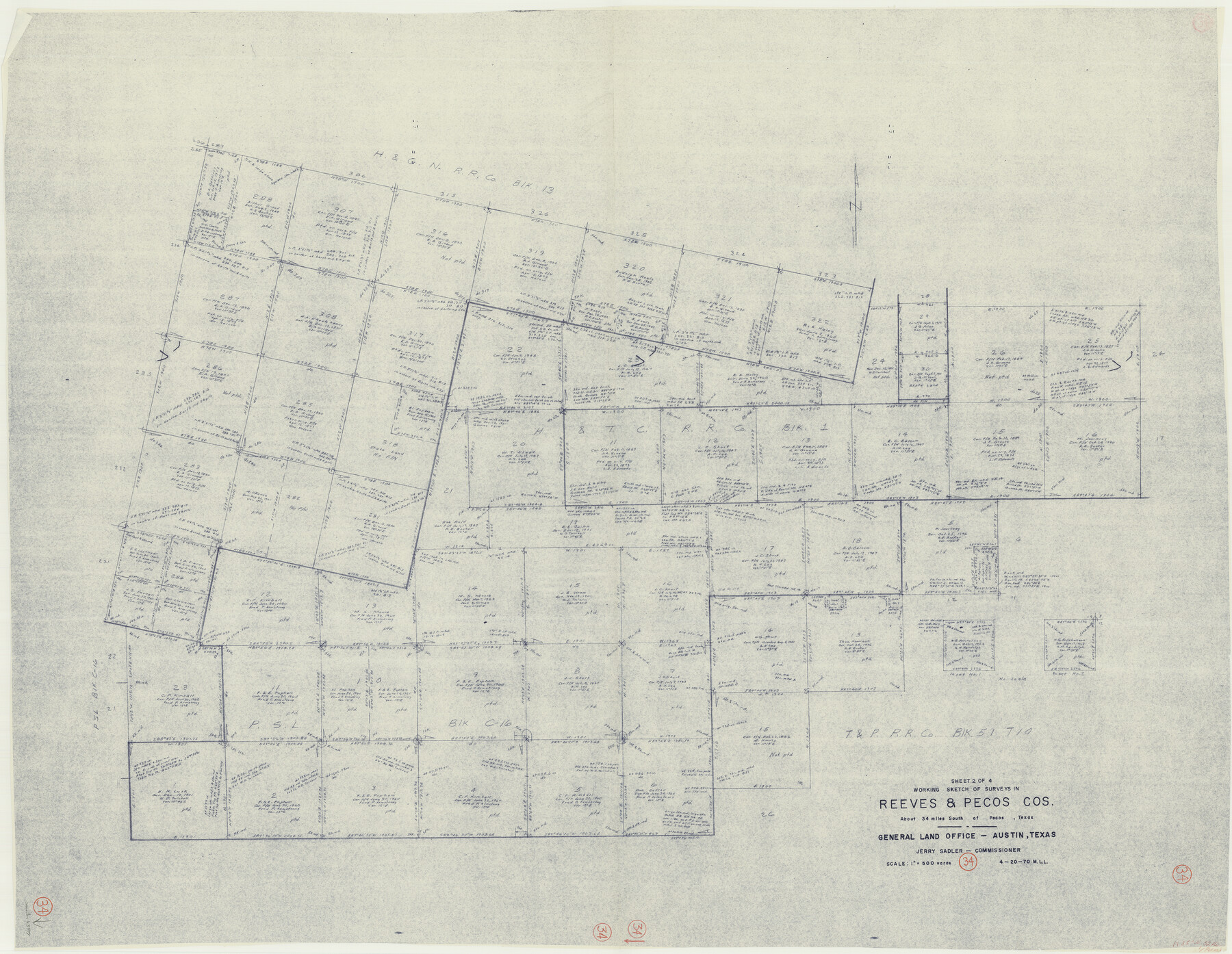 63477, Reeves County Working Sketch 34, General Map Collection