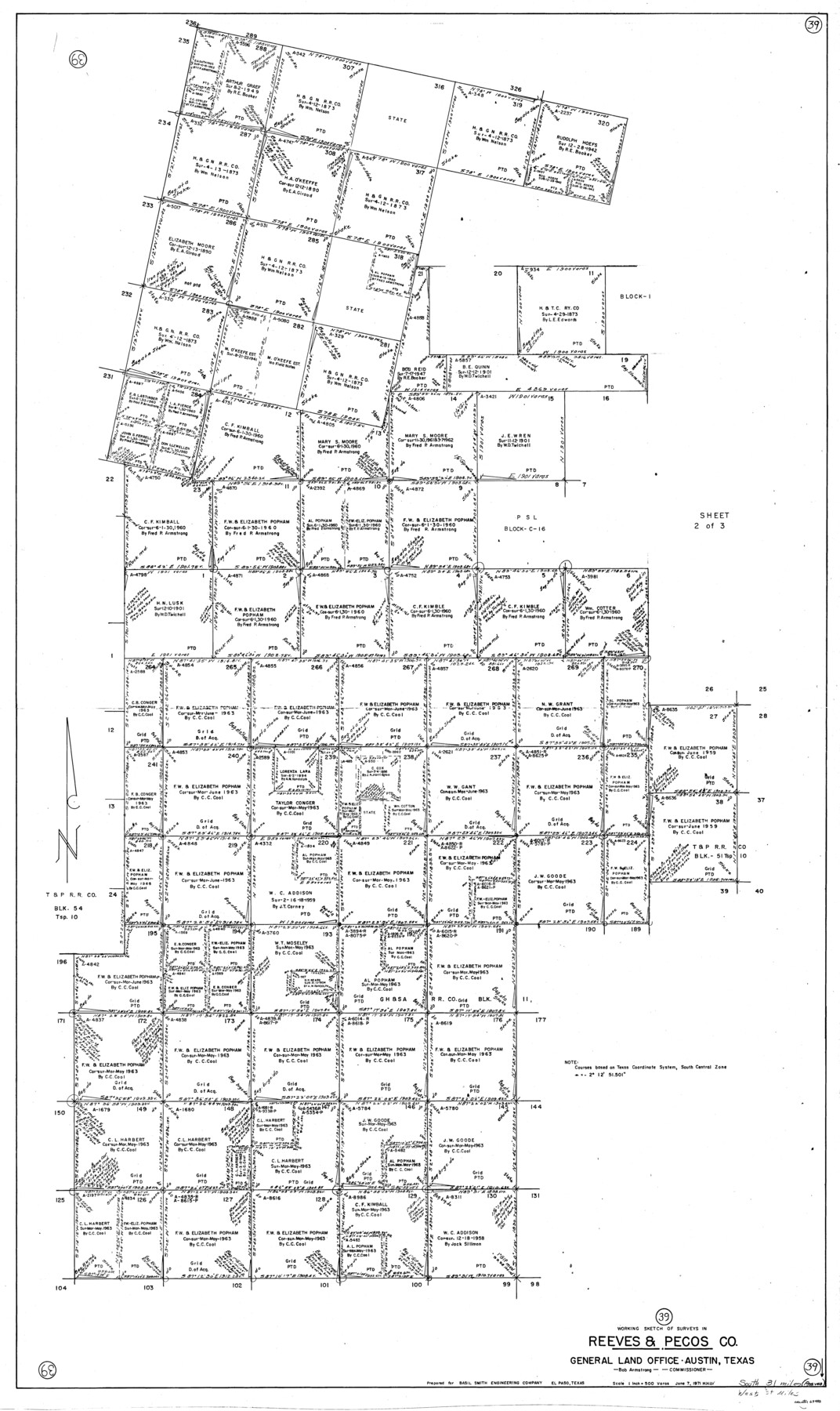 63482, Reeves County Working Sketch 39, General Map Collection