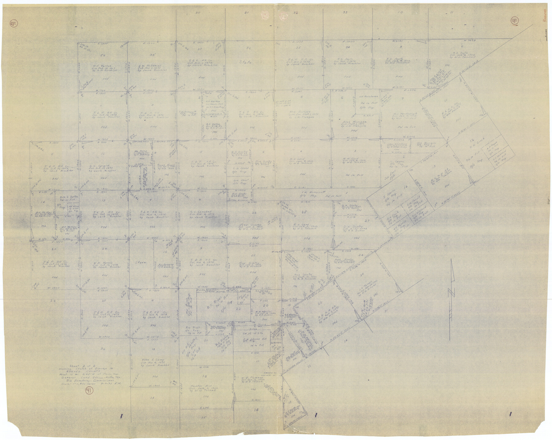 63484, Reeves County Working Sketch 41, General Map Collection