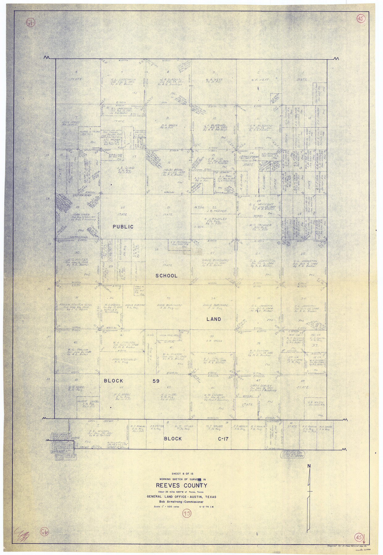 63488, Reeves County Working Sketch 45, General Map Collection