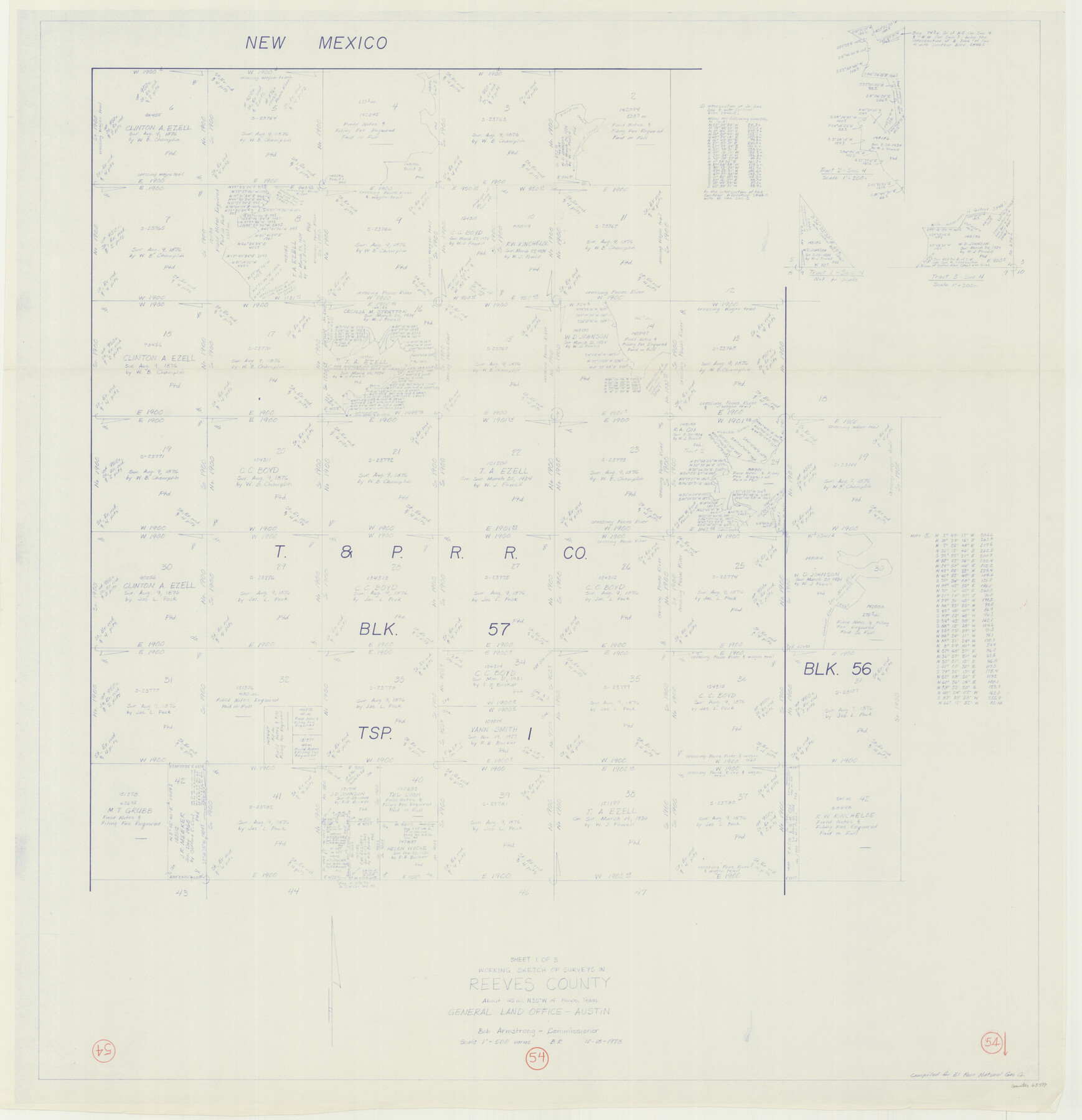63497, Reeves County Working Sketch 54, General Map Collection