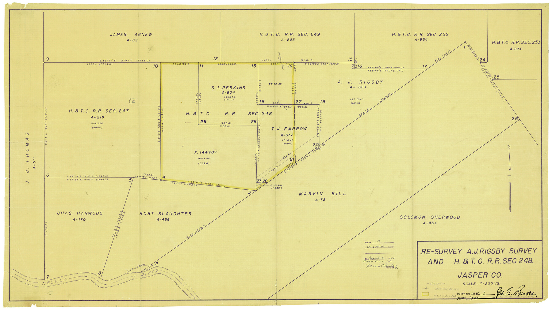 6350, Jasper County Rolled Sketch 3, General Map Collection
