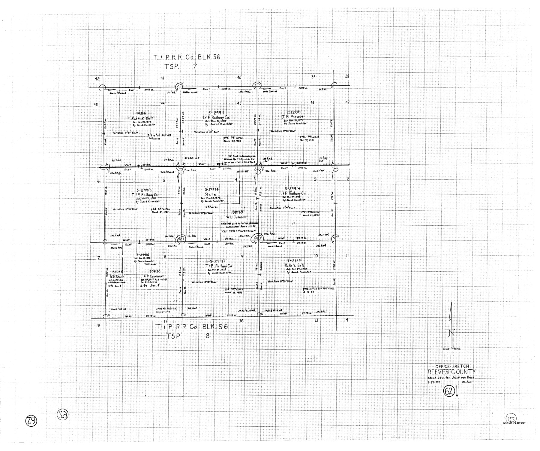 63505, Reeves County Working Sketch 62, General Map Collection