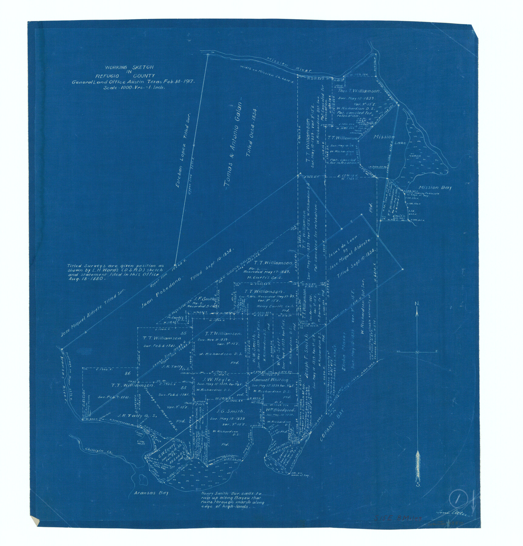 63510, Refugio County Working Sketch 1, General Map Collection