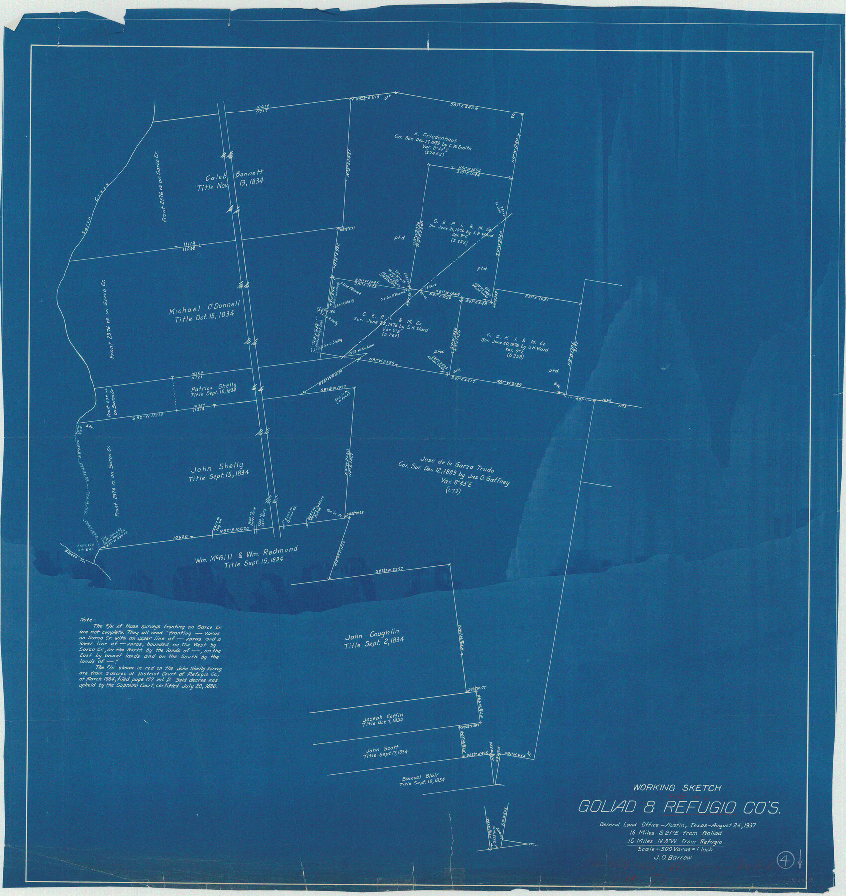 63513, Refugio County Working Sketch 4, General Map Collection