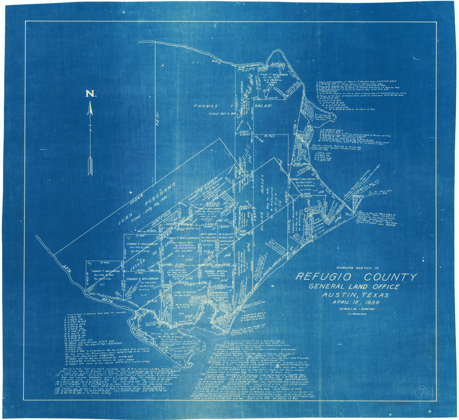 63516, Refugio County Working Sketch 7, General Map Collection