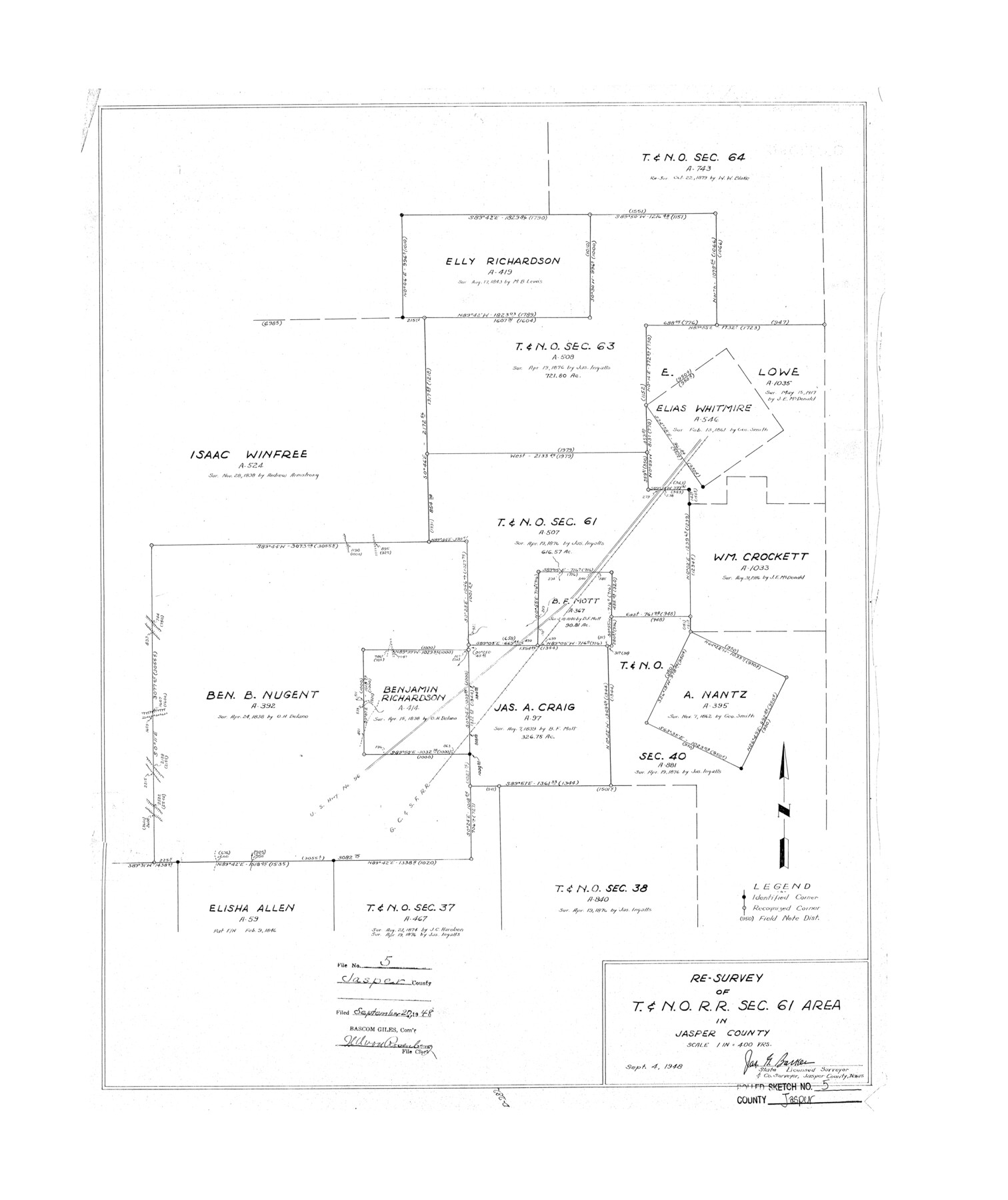 6352, Jasper County Rolled Sketch 5, General Map Collection