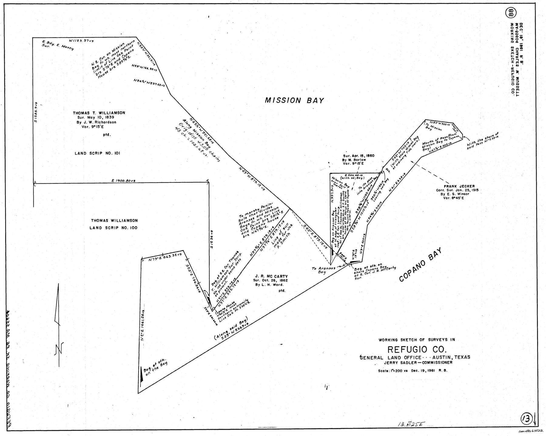 63522, Refugio County Working Sketch 13, General Map Collection