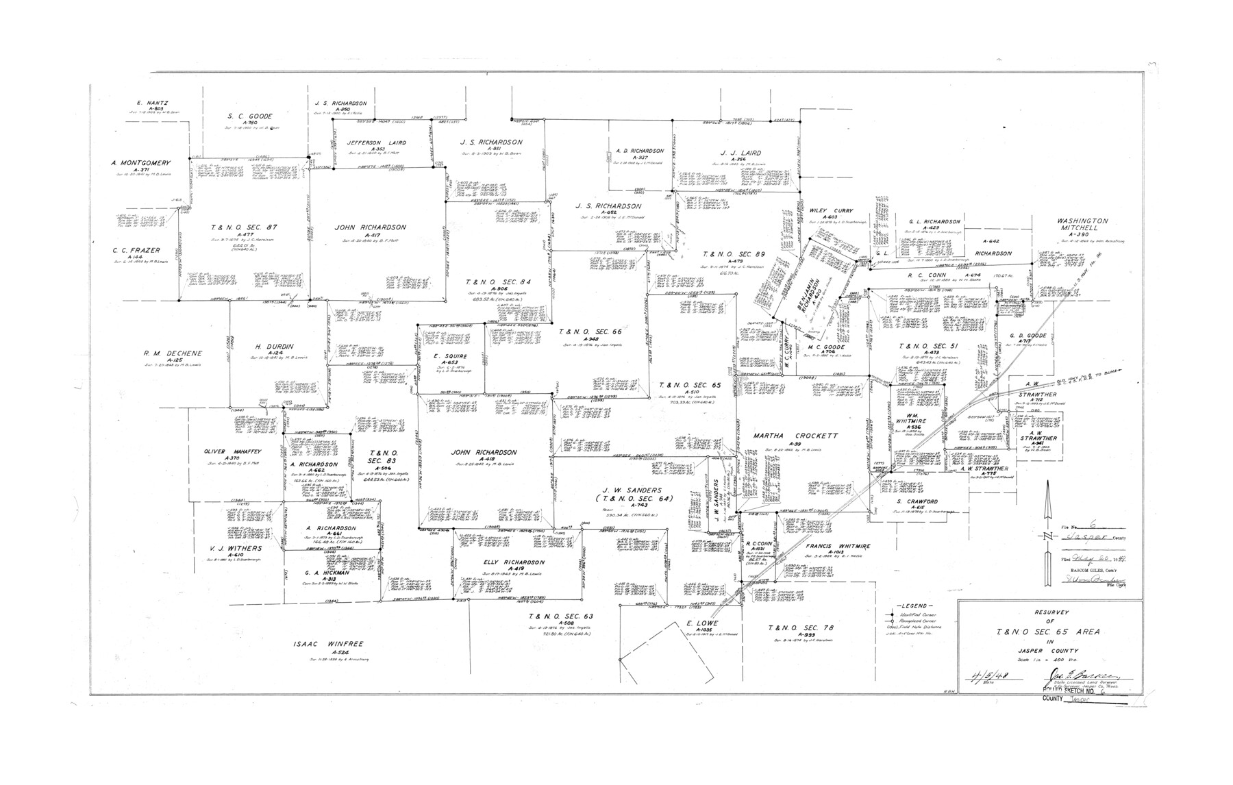 6353, Jasper County Rolled Sketch 6, General Map Collection