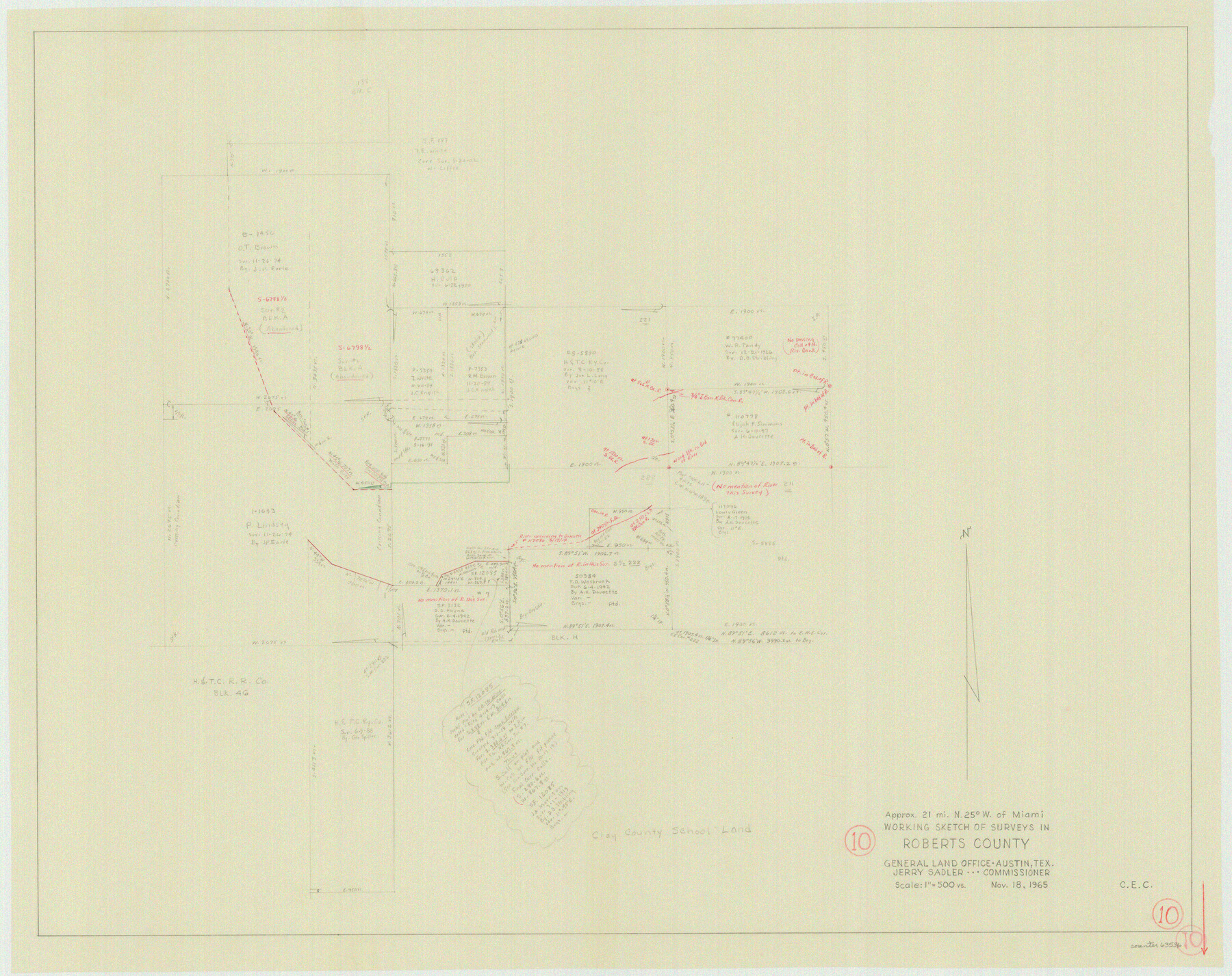 63536, Roberts County Working Sketch 10, General Map Collection