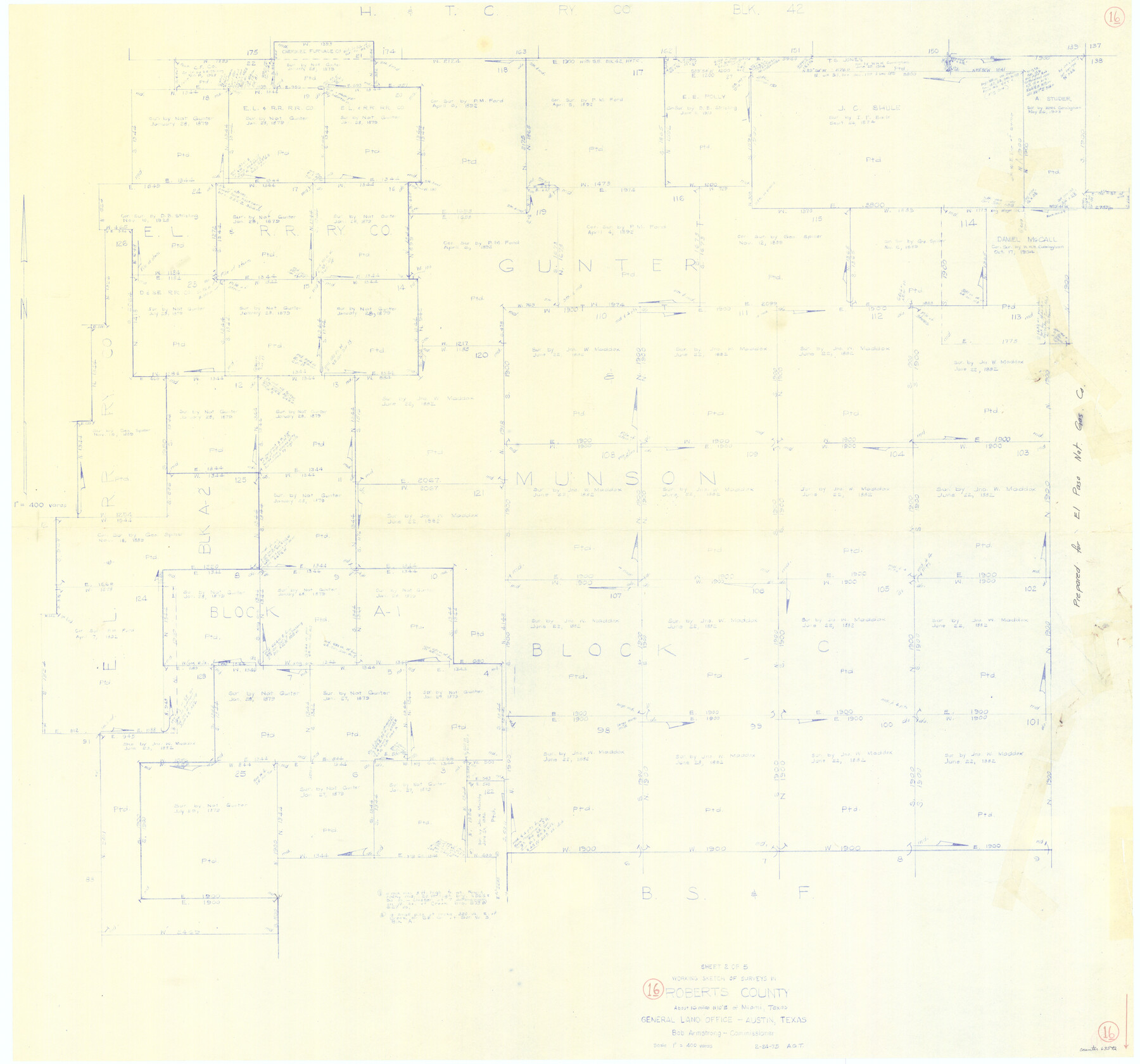 63542, Roberts County Working Sketch 16, General Map Collection