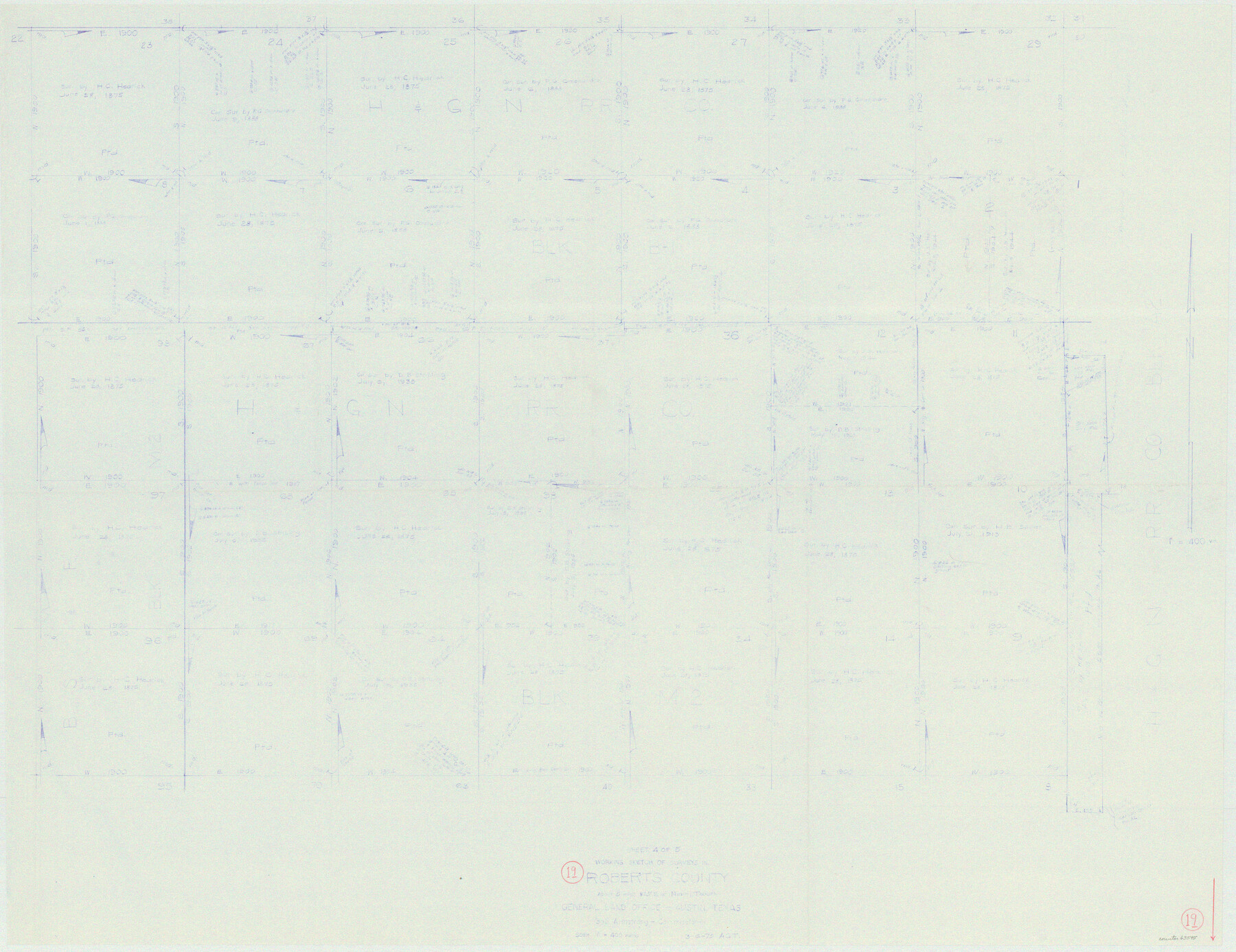 63545, Roberts County Working Sketch 19, General Map Collection