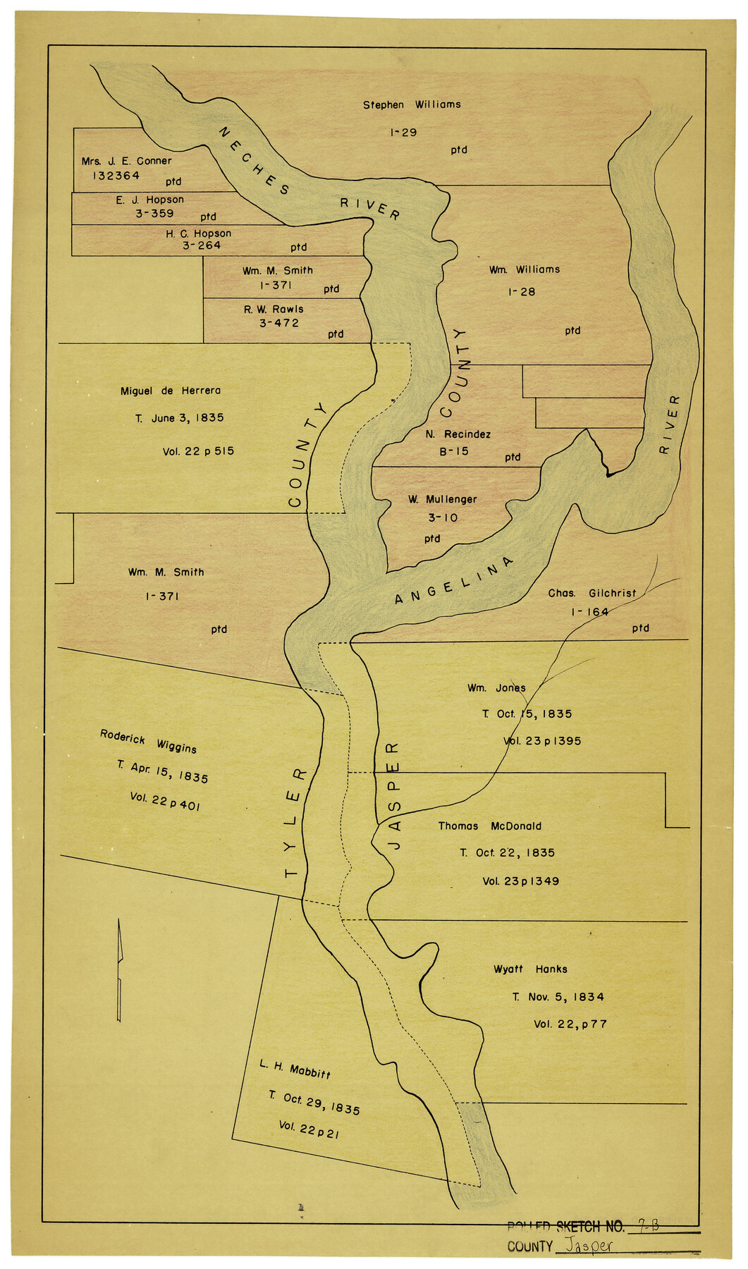 6355, Jasper County Rolled Sketch 7B, General Map Collection