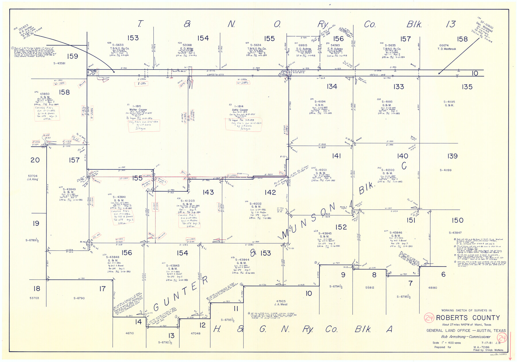 63550, Roberts County Working Sketch 24, General Map Collection