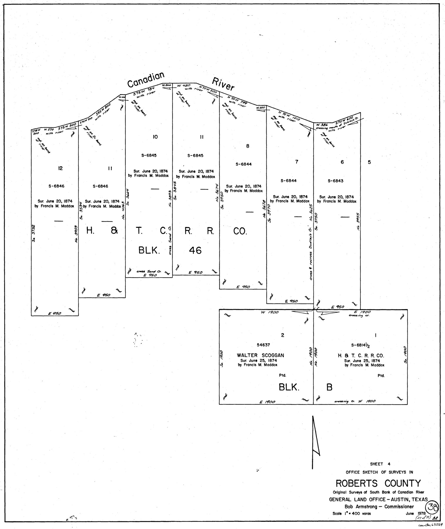 63564, Roberts County Working Sketch 38, General Map Collection