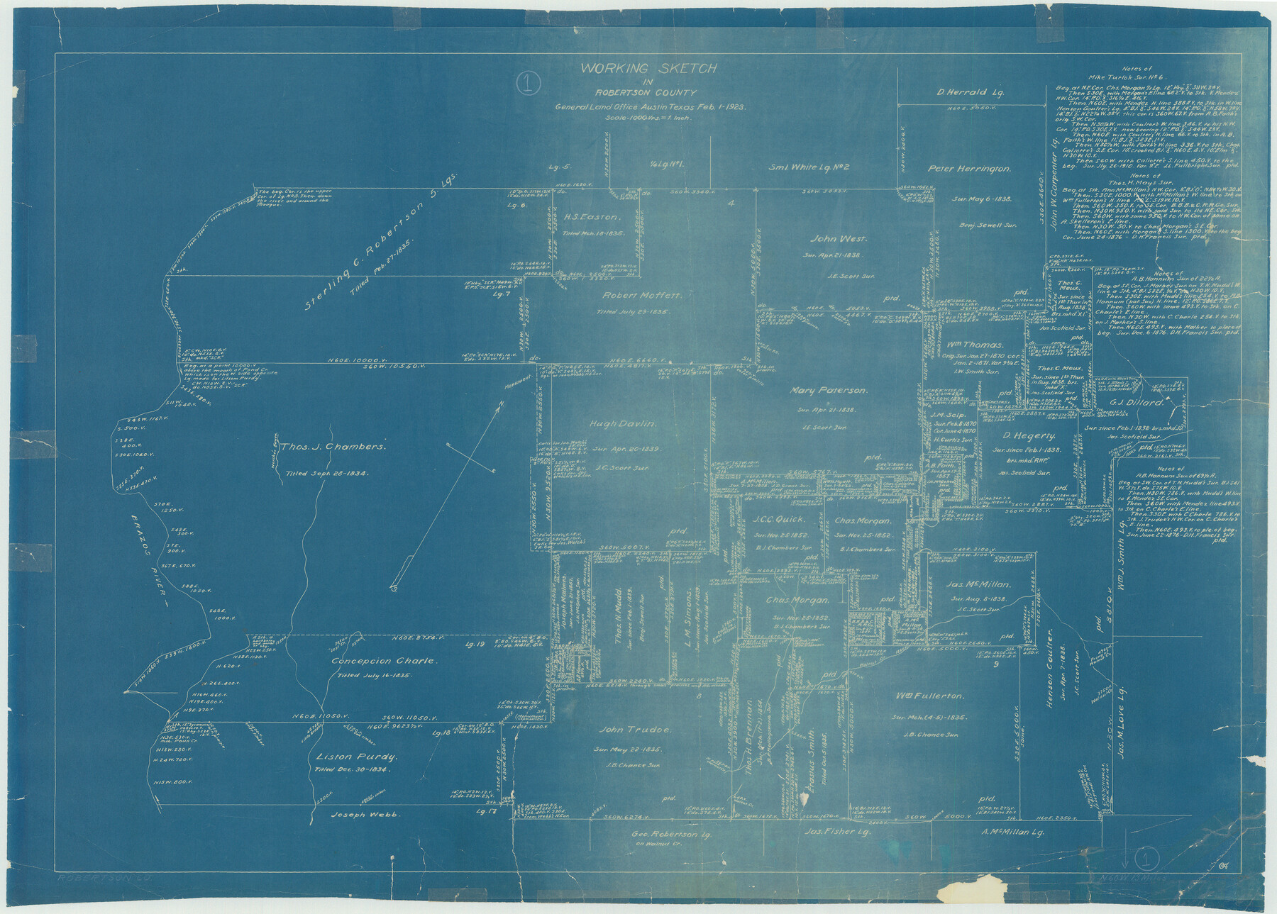 63574, Robertson County Working Sketch 1, General Map Collection