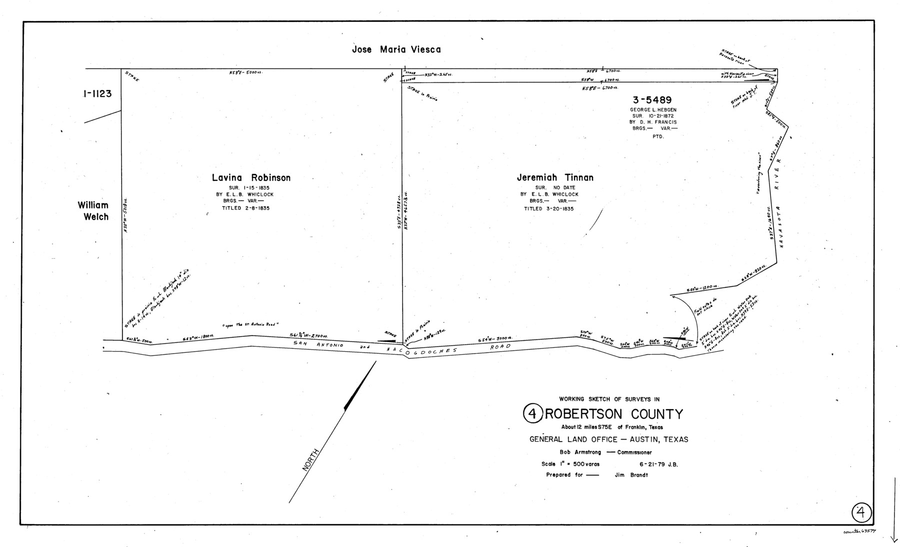 63577, Robertson County Working Sketch 4, General Map Collection