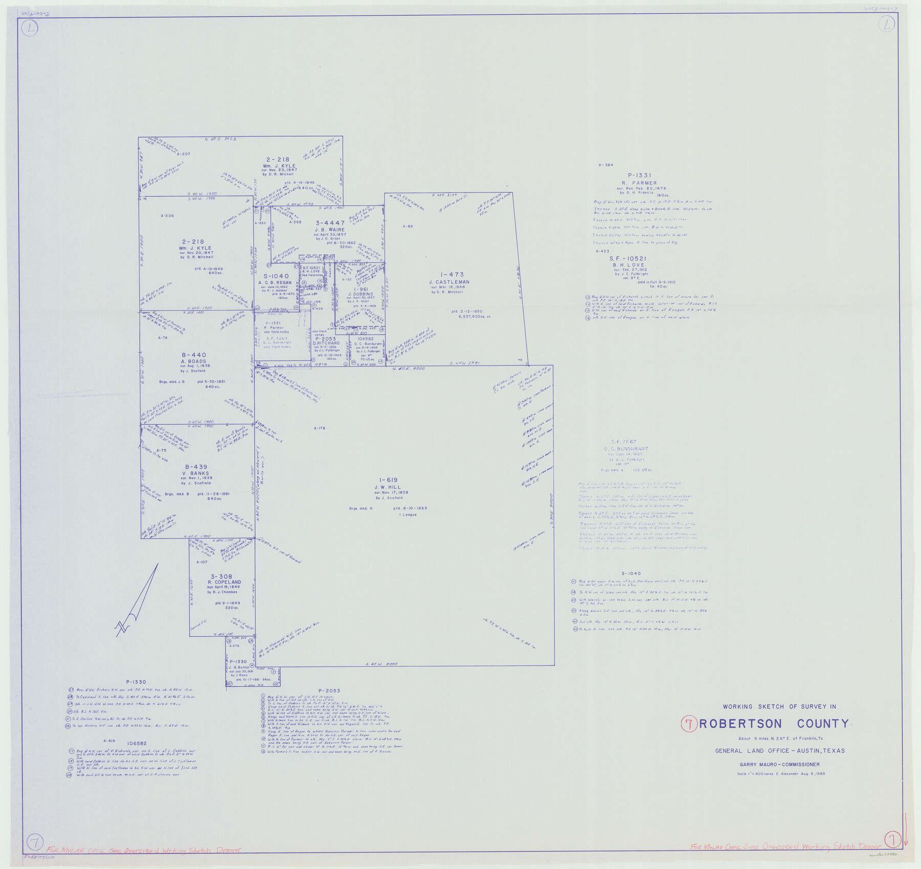 63580, Robertson County Working Sketch 7, General Map Collection