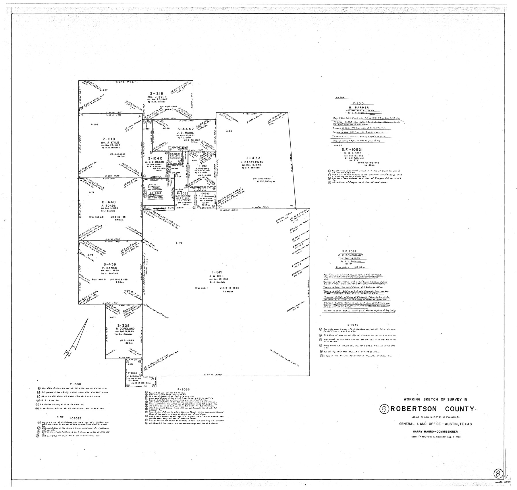 63581, Robertson County Working Sketch 8, General Map Collection