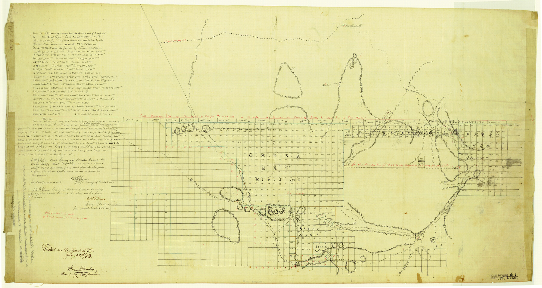 6359, Jeff Davis County Rolled Sketch 1, General Map Collection