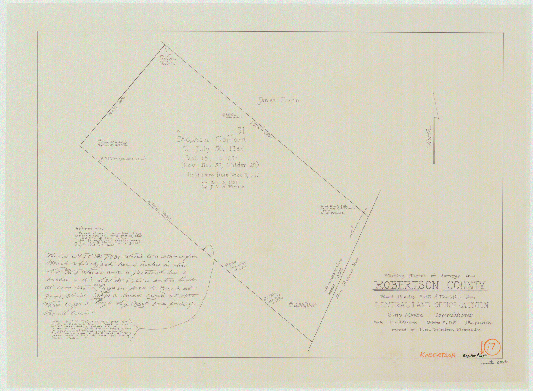 63590, Robertson County Working Sketch 17, General Map Collection