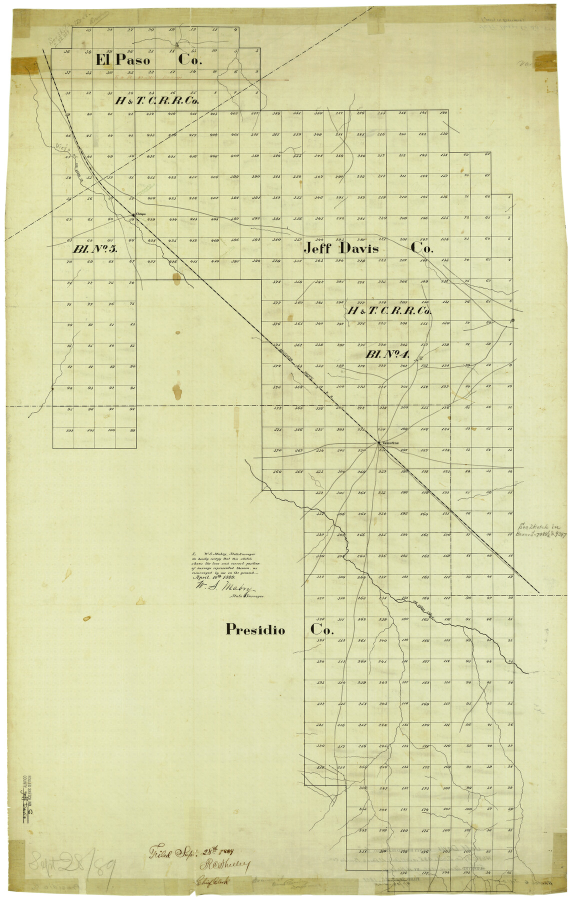 6360, Jeff Davis County Rolled Sketch 6, General Map Collection
