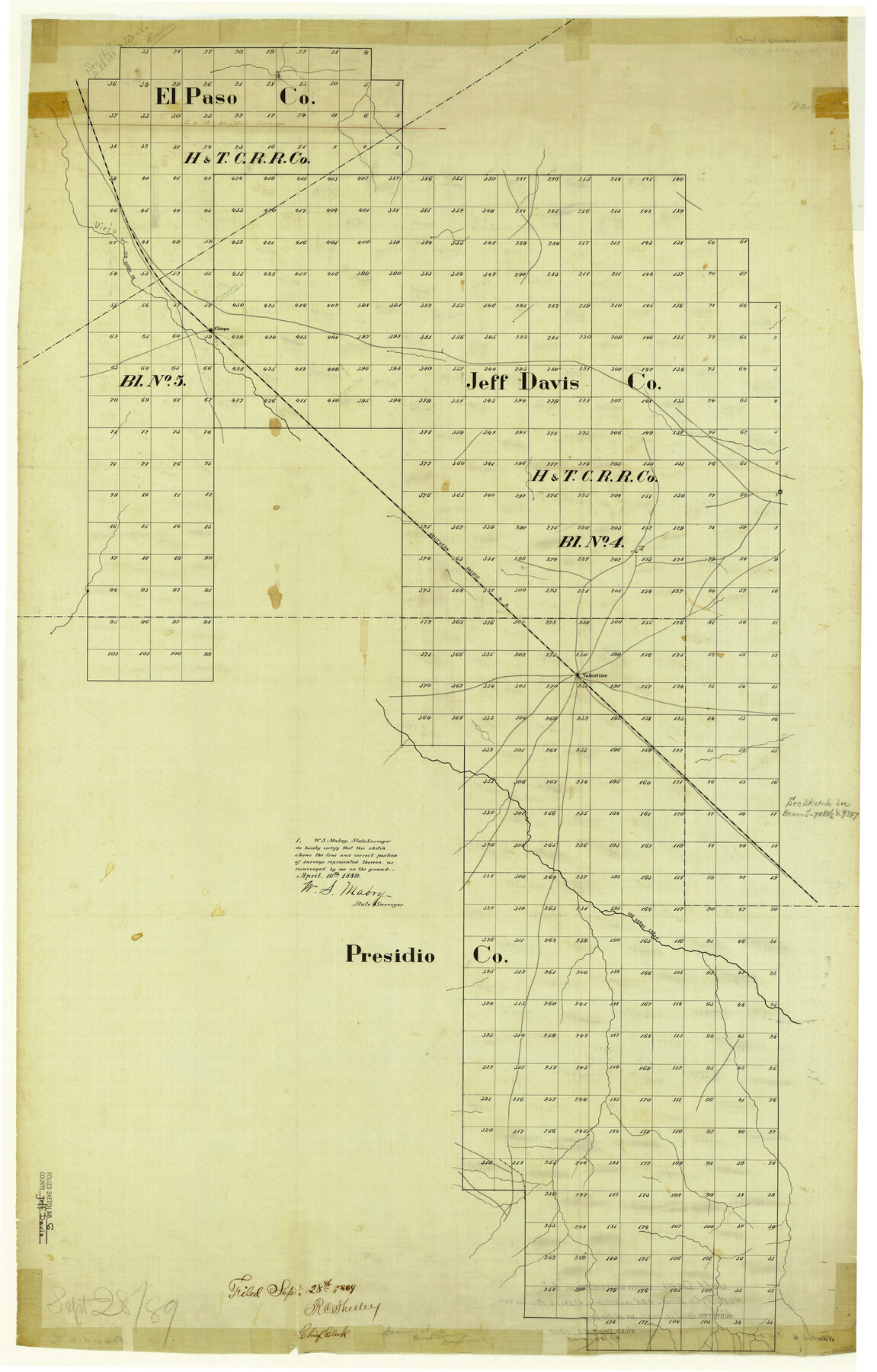 6360, Jeff Davis County Rolled Sketch 6, General Map Collection