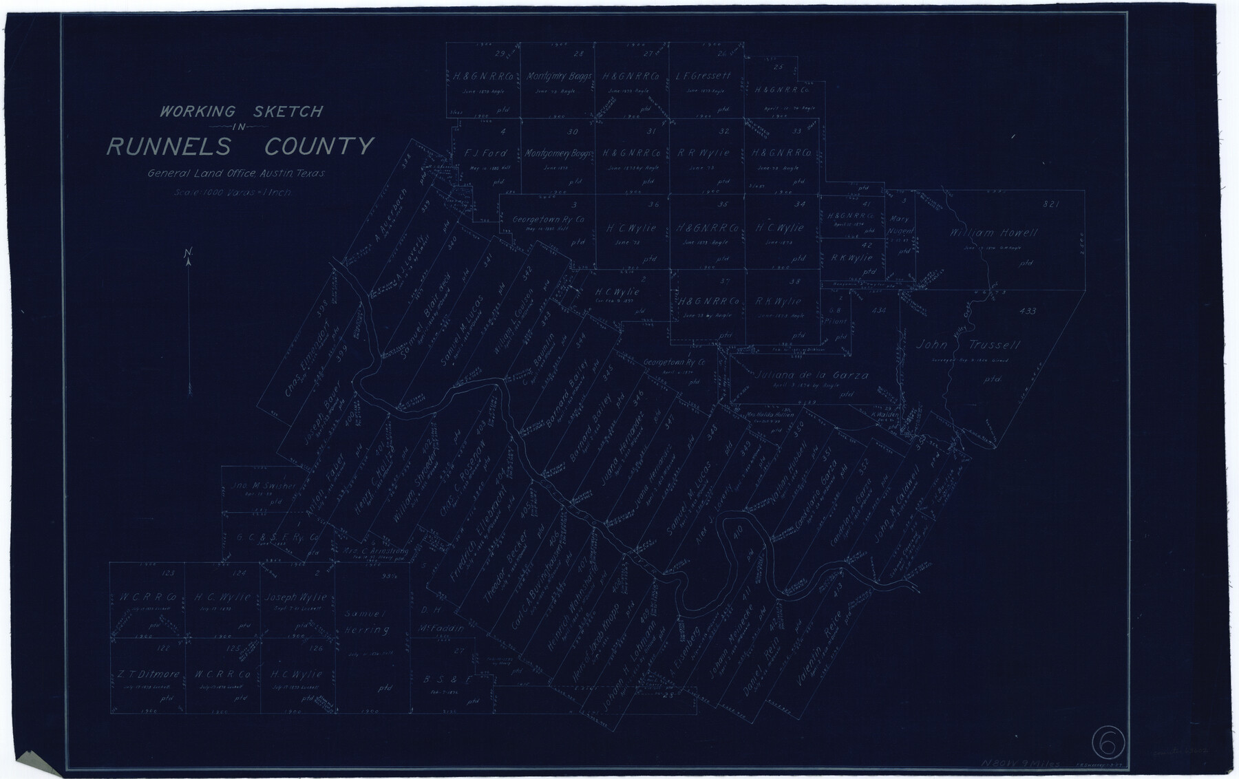 63602, Runnels County Working Sketch 6, General Map Collection