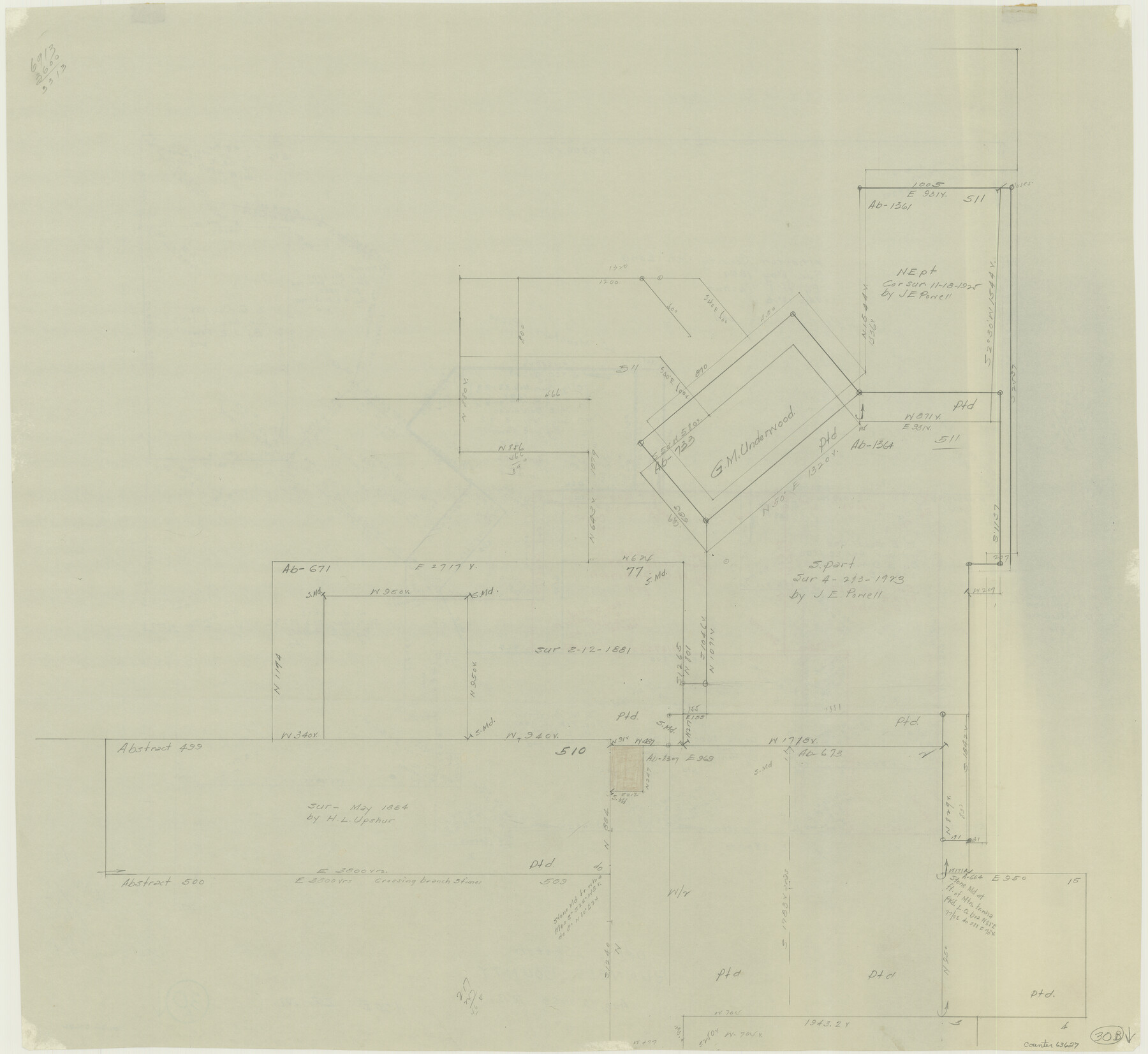 63627, Runnels County Working Sketch 30b, General Map Collection