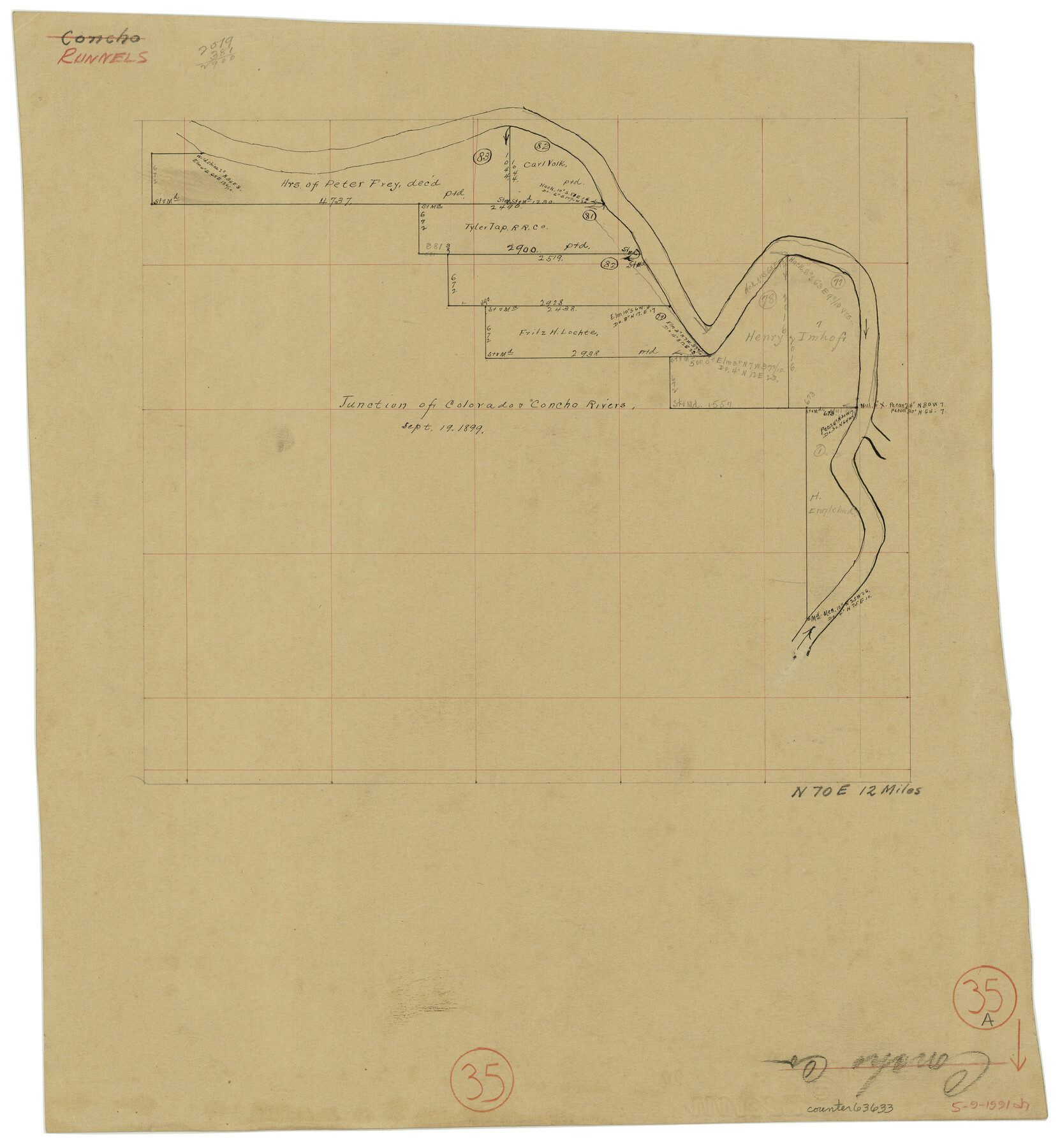 63633, Runnels County Working Sketch 35a, General Map Collection

