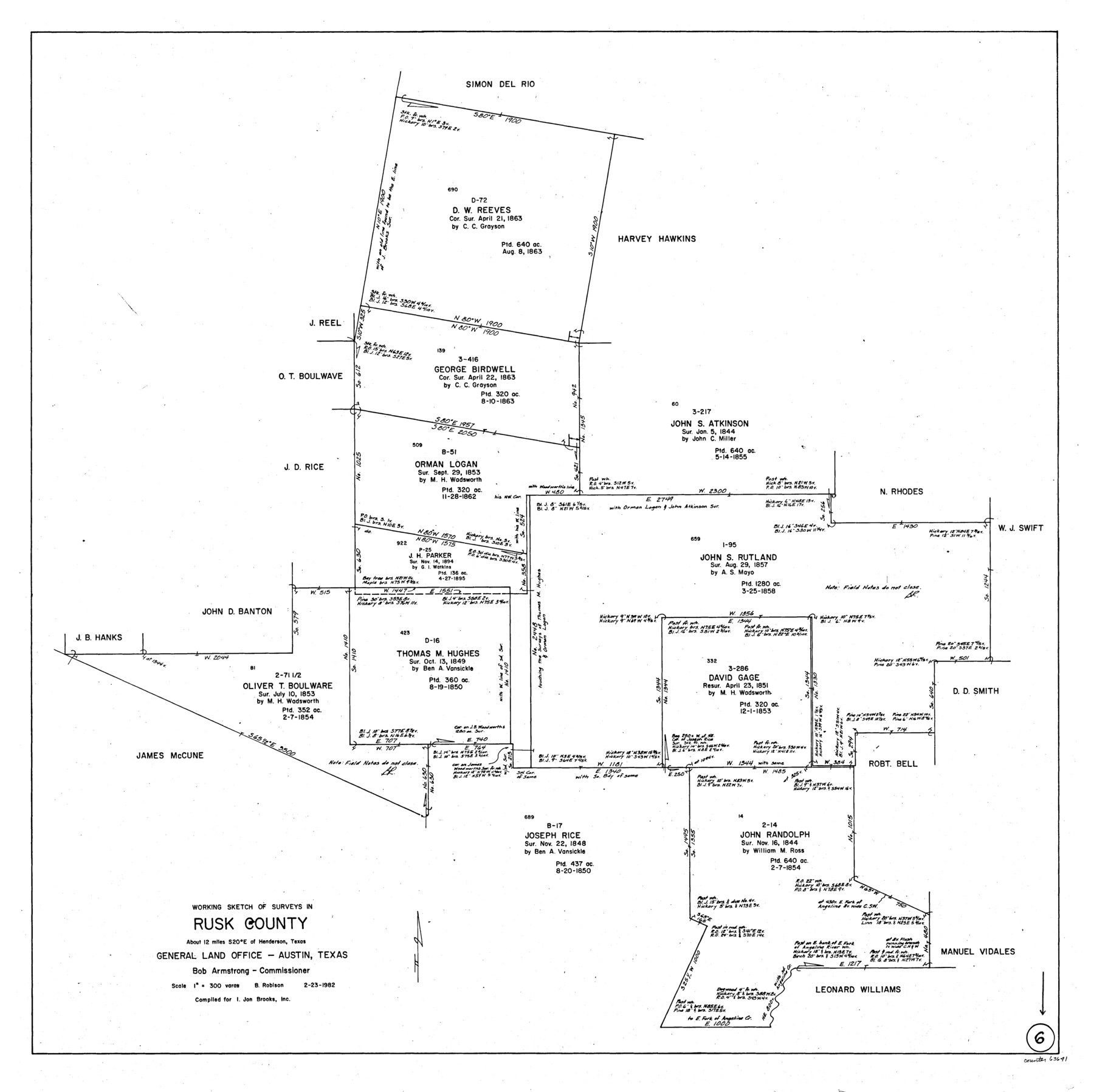 63641, Rusk County Working Sketch 6, General Map Collection