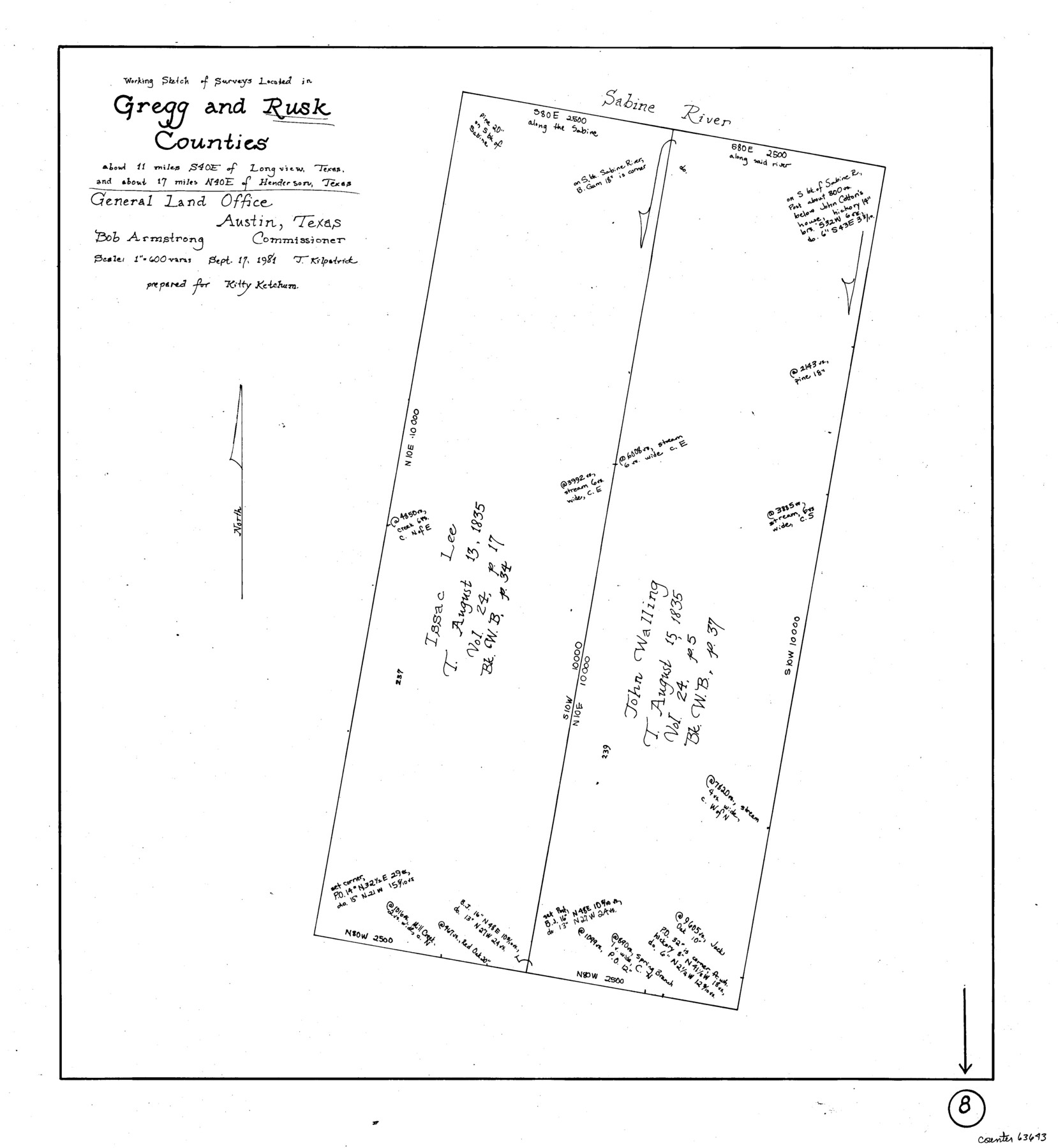 63643, Rusk County Working Sketch 8, General Map Collection