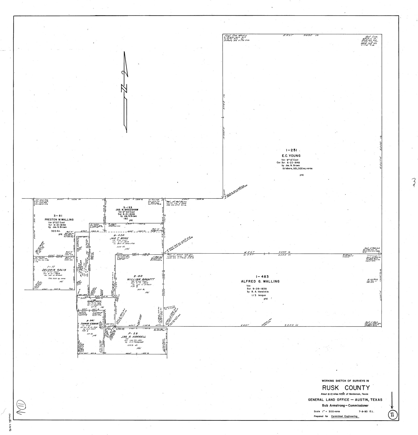 63646, Rusk County Working Sketch 11, General Map Collection