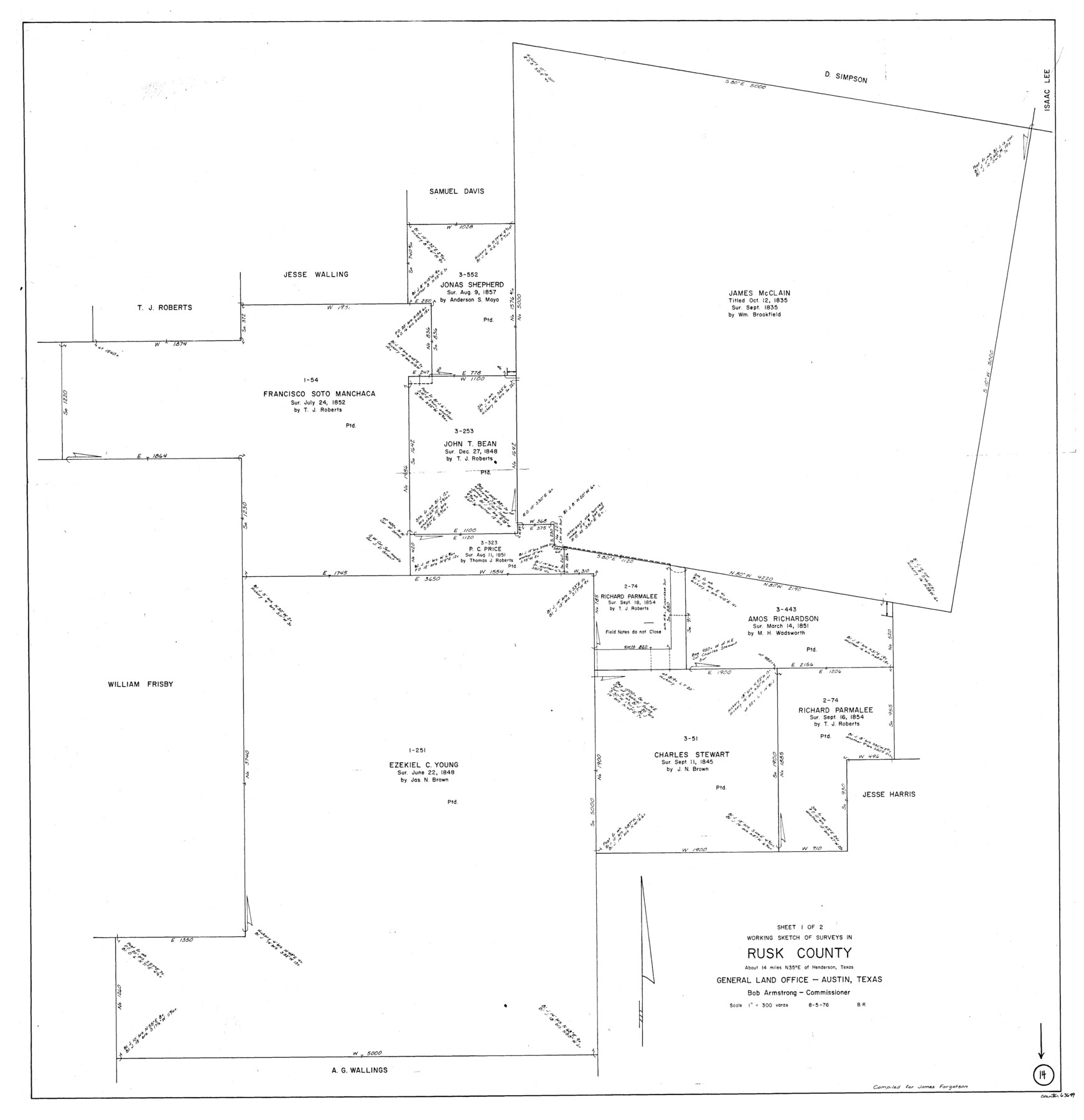 63649, Rusk County Working Sketch 14, General Map Collection