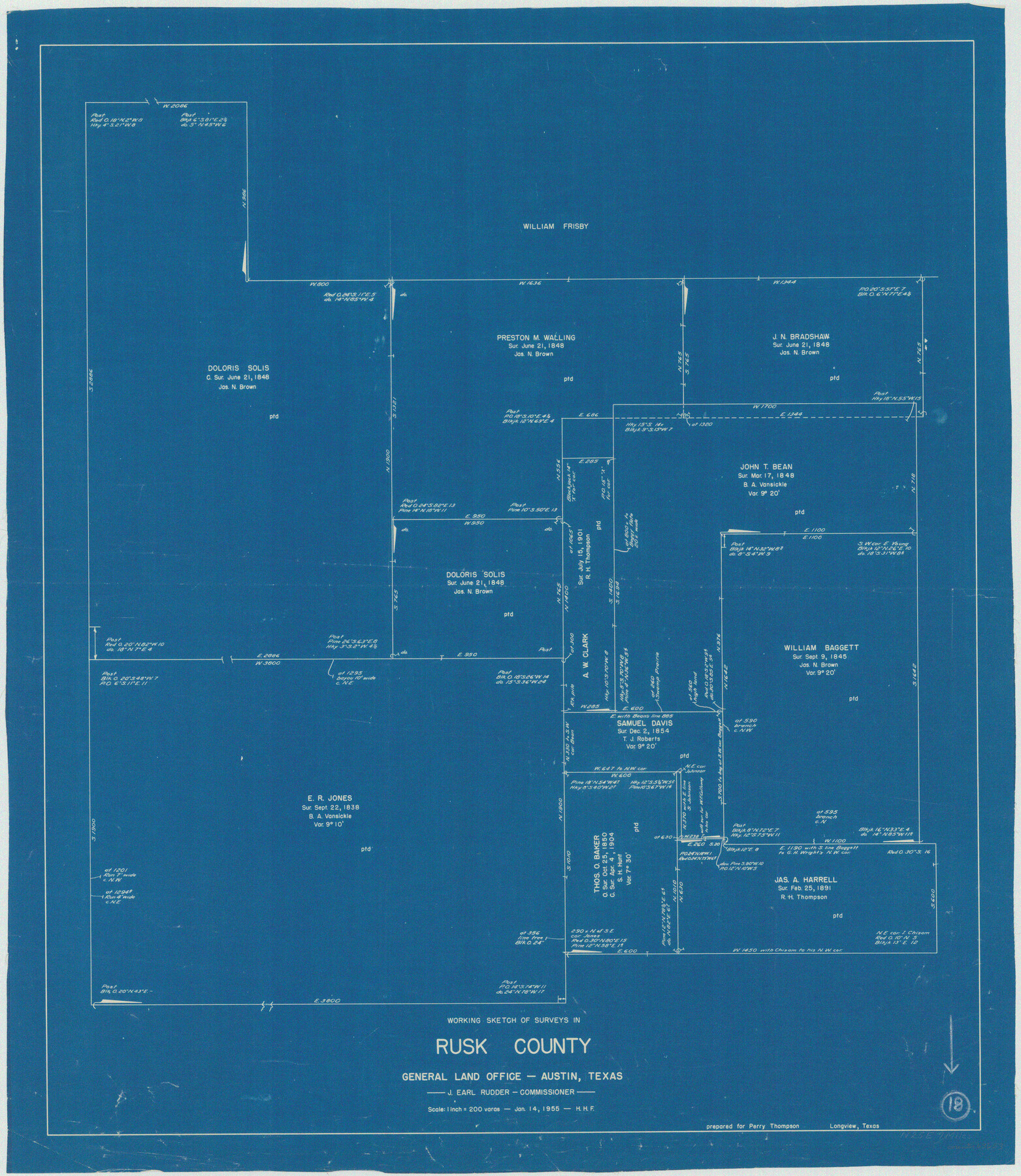 63653, Rusk County Working Sketch 18, General Map Collection