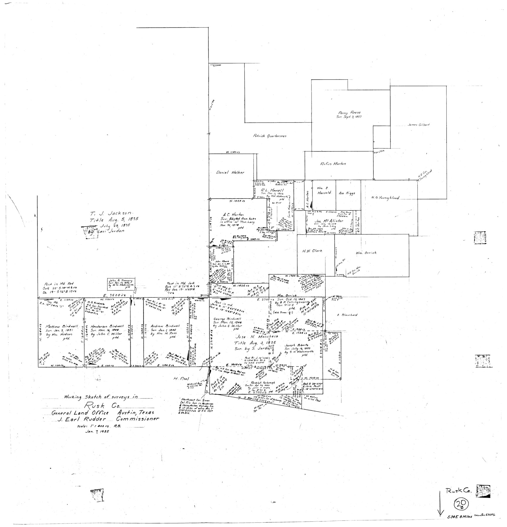 63656, Rusk County Working Sketch 20b, General Map Collection