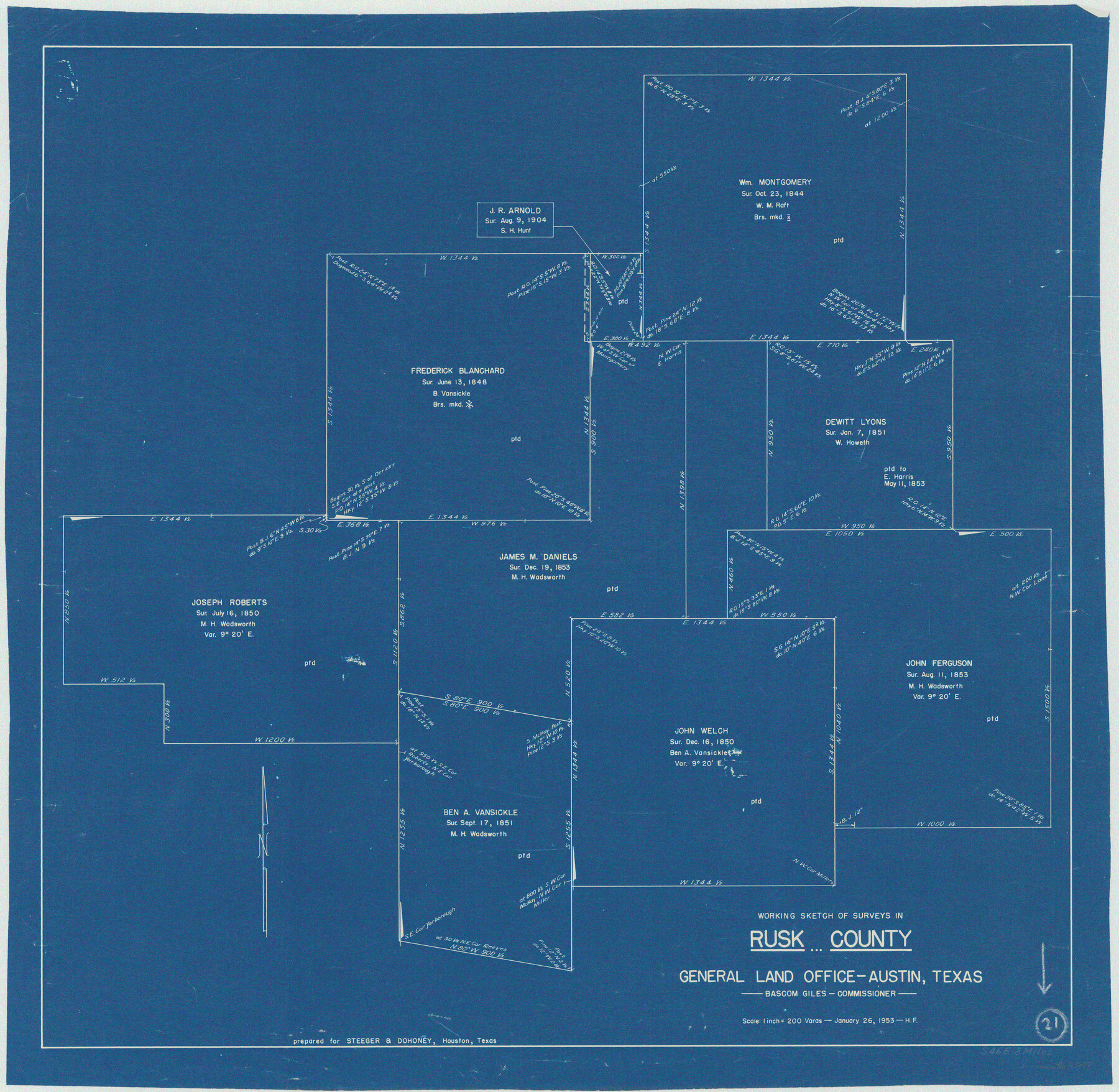 63657, Rusk County Working Sketch 21, General Map Collection