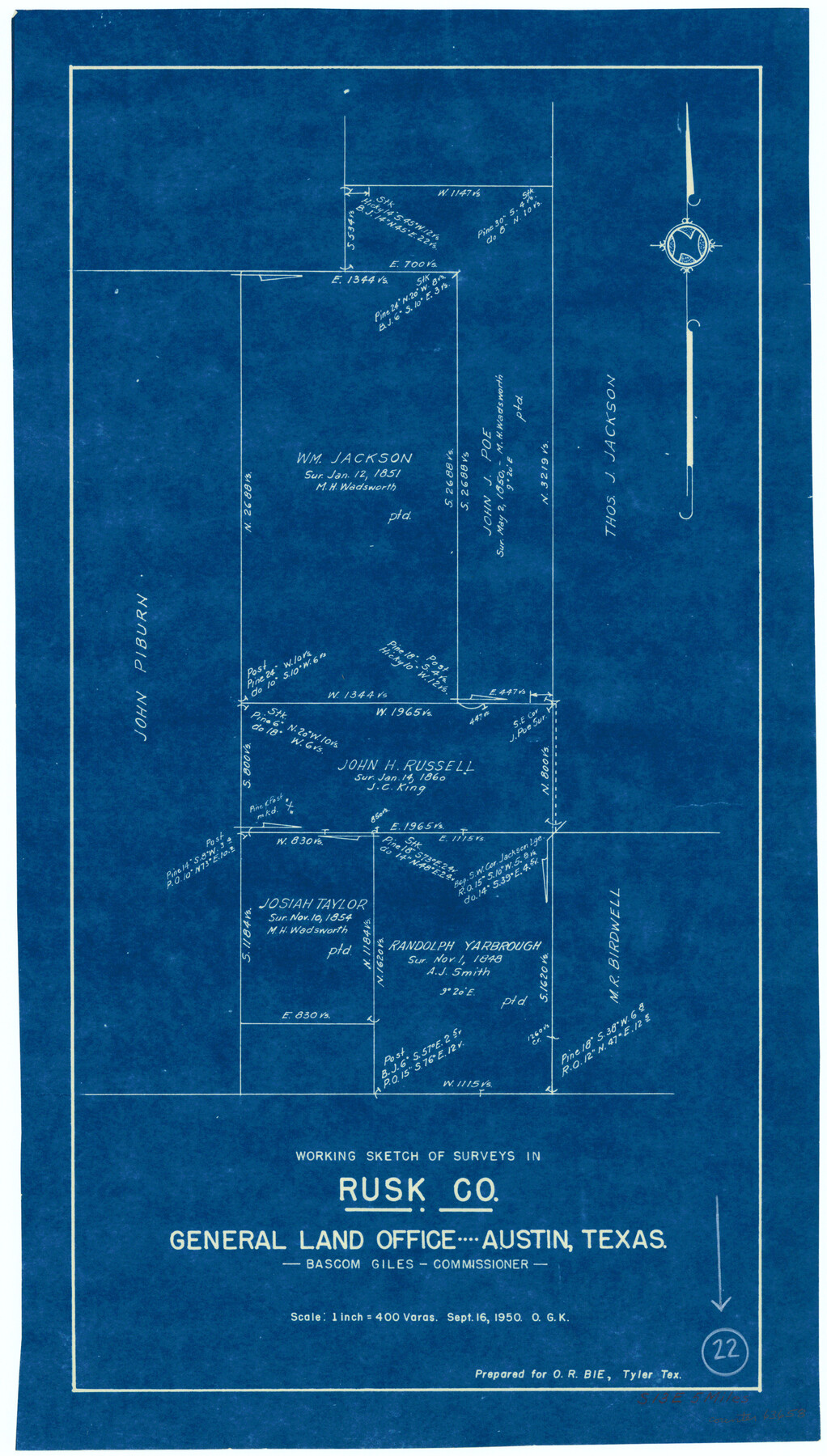 63658, Rusk County Working Sketch 22, General Map Collection