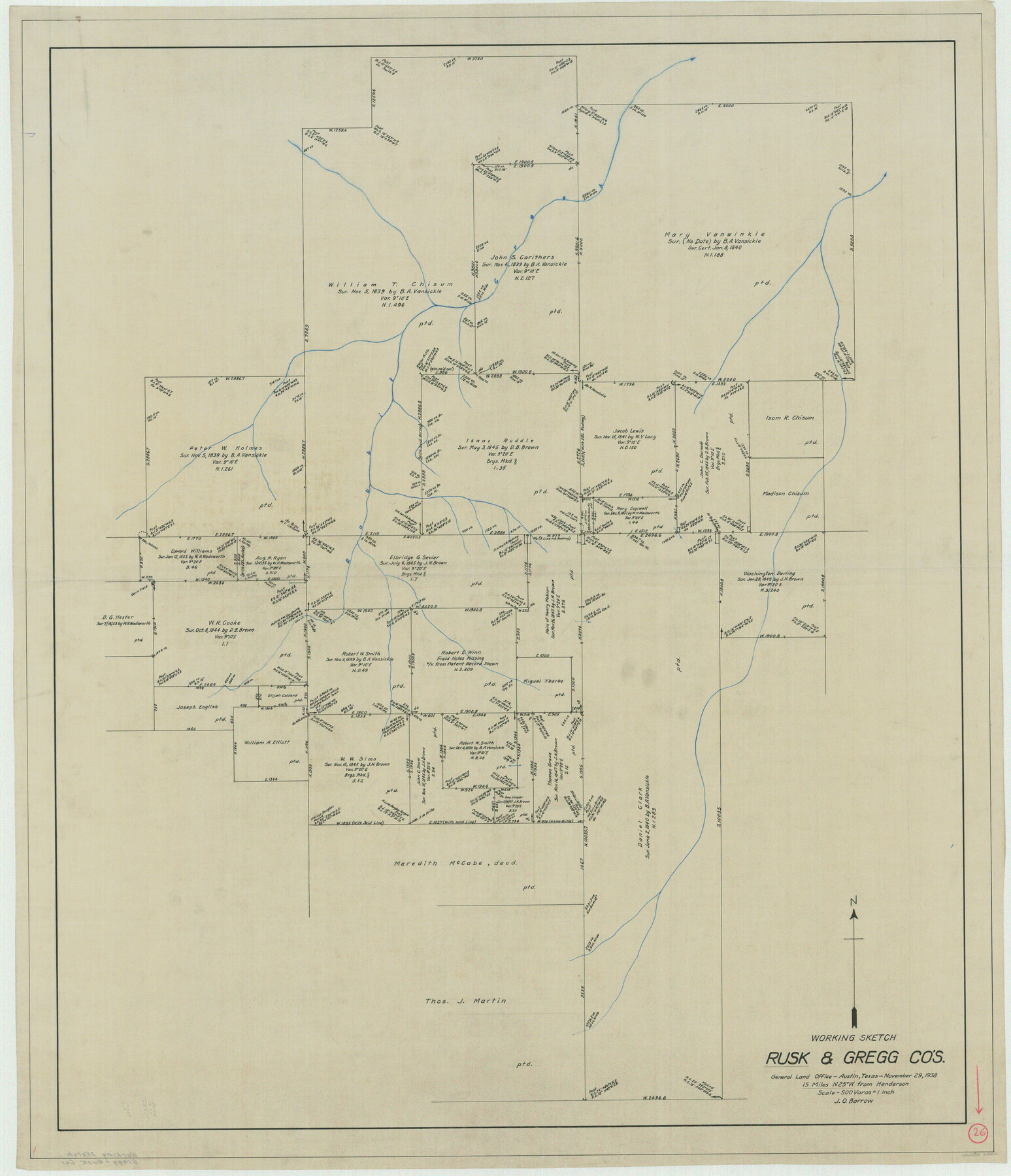 63662, Rusk County Working Sketch 26, General Map Collection