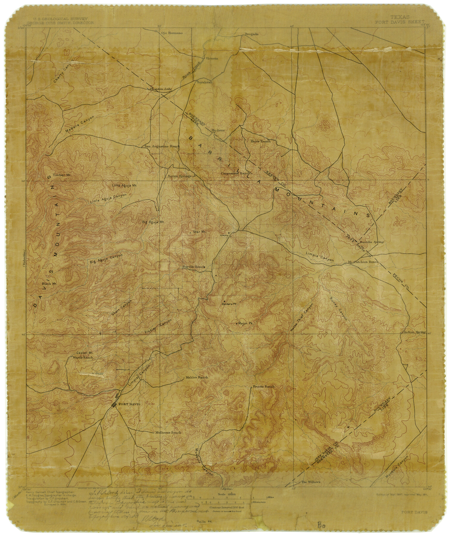 6368, Jeff Davis County Rolled Sketch 15, General Map Collection
