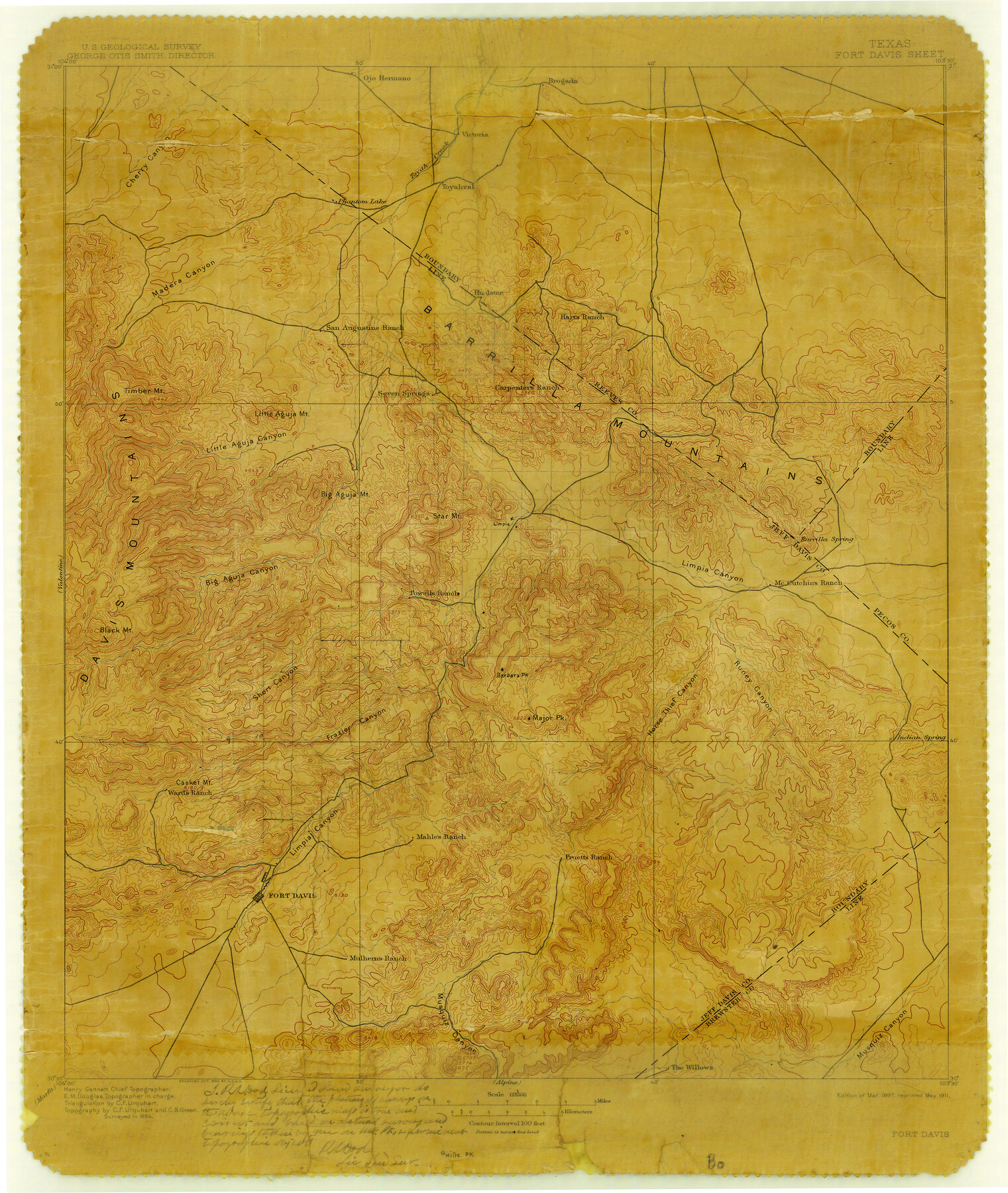 6368, Jeff Davis County Rolled Sketch 15, General Map Collection
