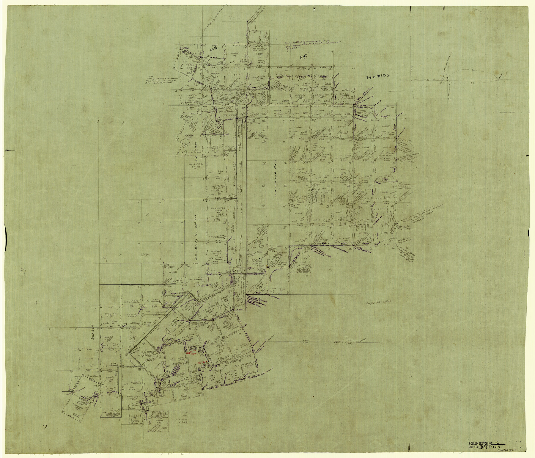 6369, Jeff Davis County Rolled Sketch 16, General Map Collection