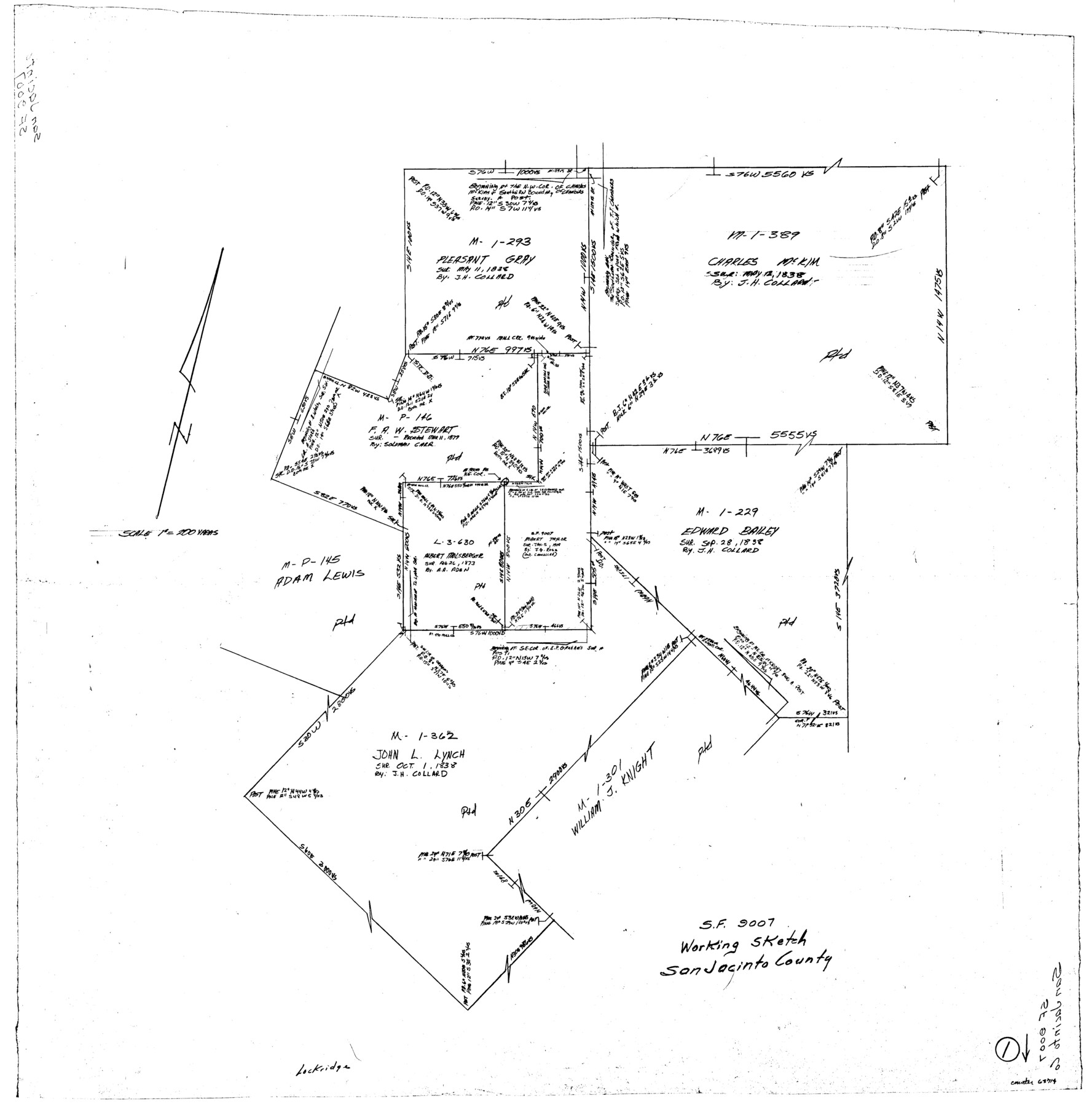 63714, San Jacinto County Working Sketch 1, General Map Collection