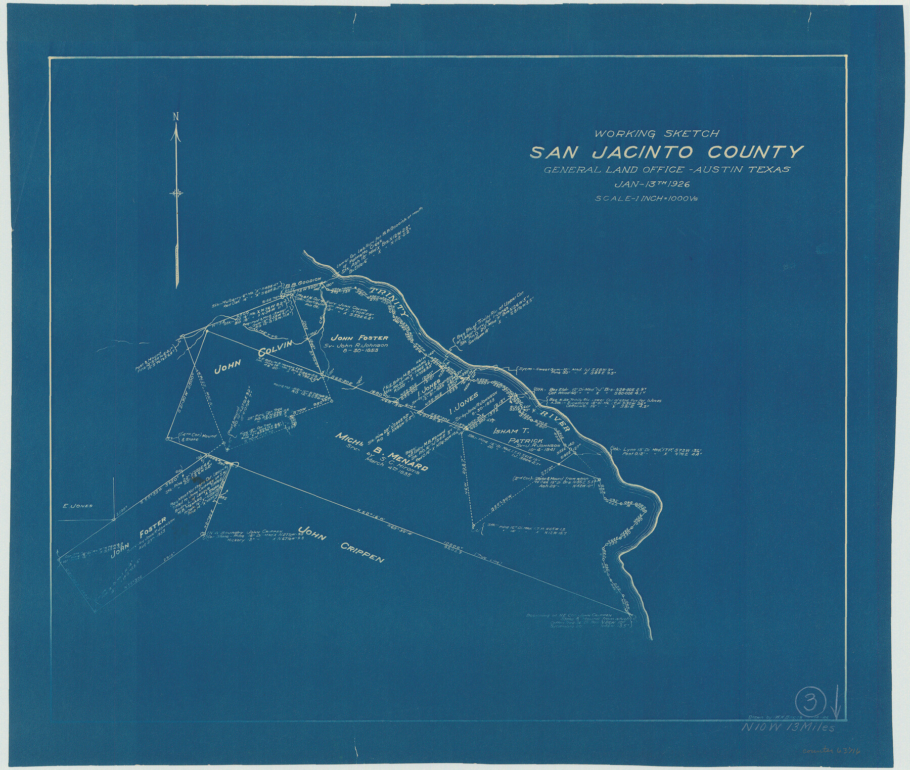 63716, San Jacinto County Working Sketch 3, General Map Collection