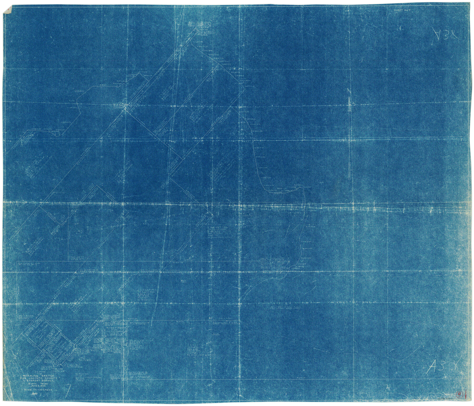 63722, San Jacinto County Working Sketch 9, General Map Collection
