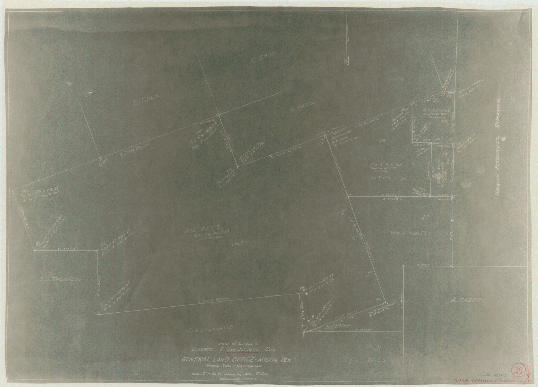 63742, San Jacinto County Working Sketch 29, General Map Collection