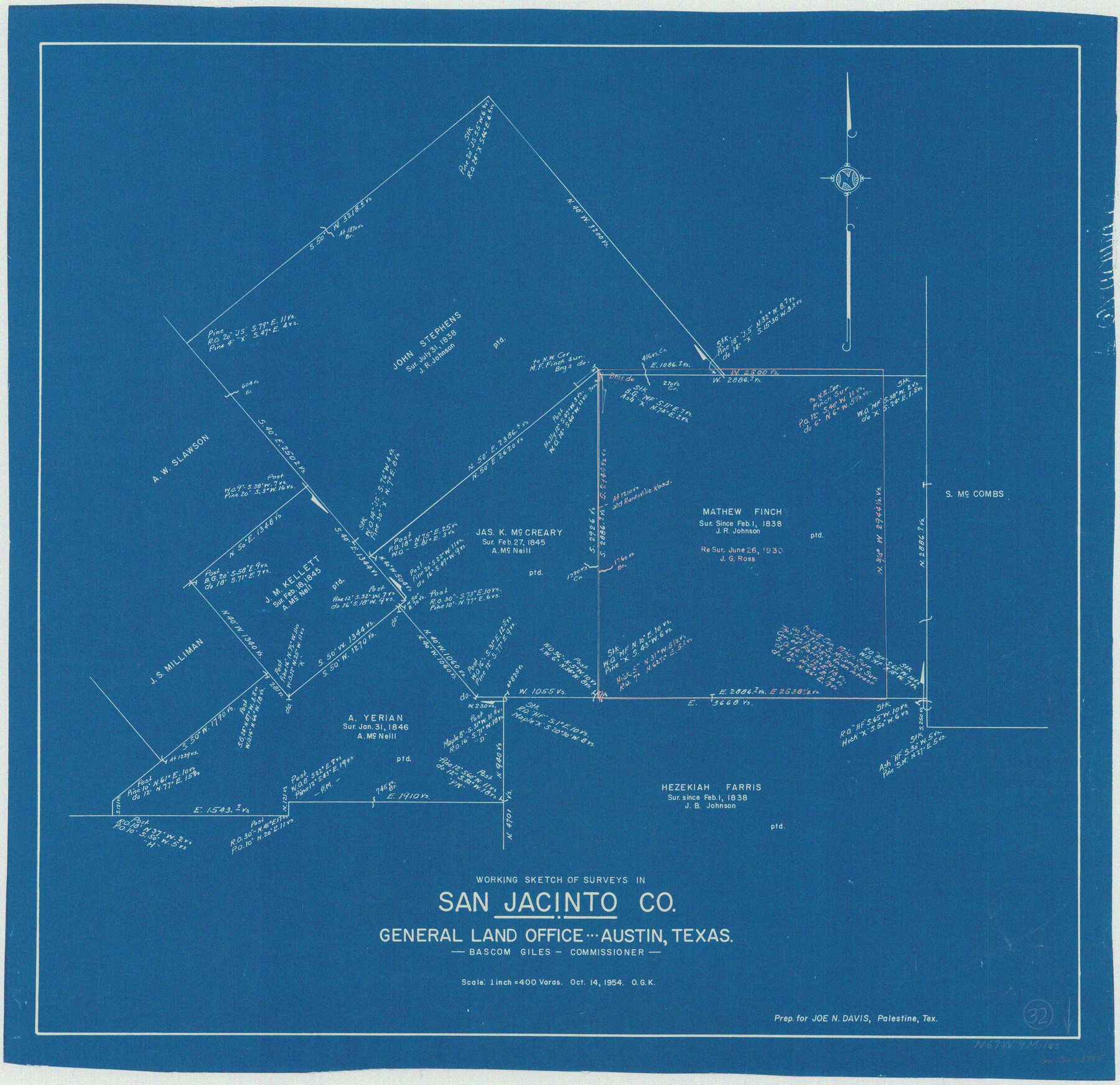 63745, San Jacinto County Working Sketch 32, General Map Collection