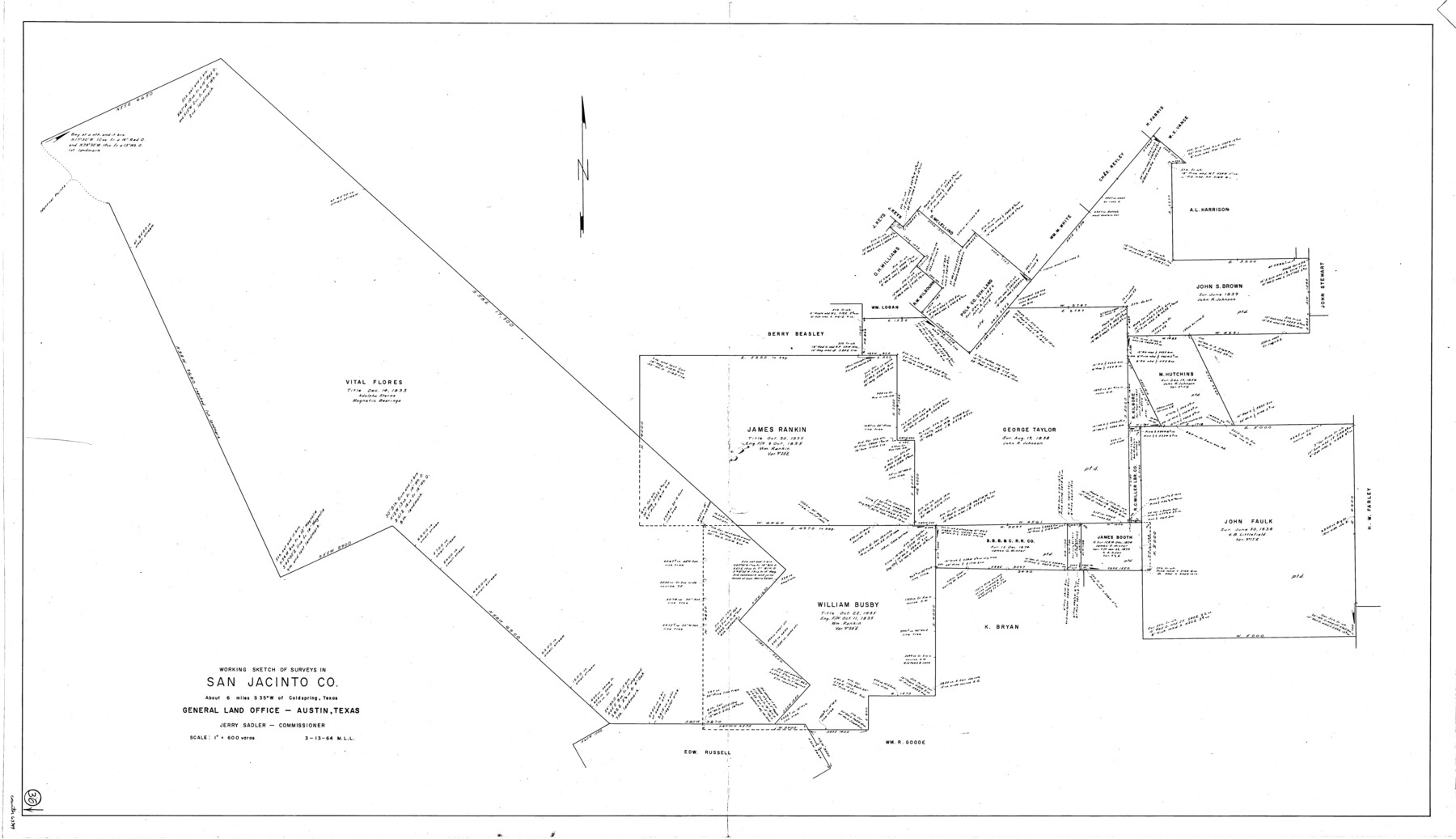 63749, San Jacinto County Working Sketch 36, General Map Collection