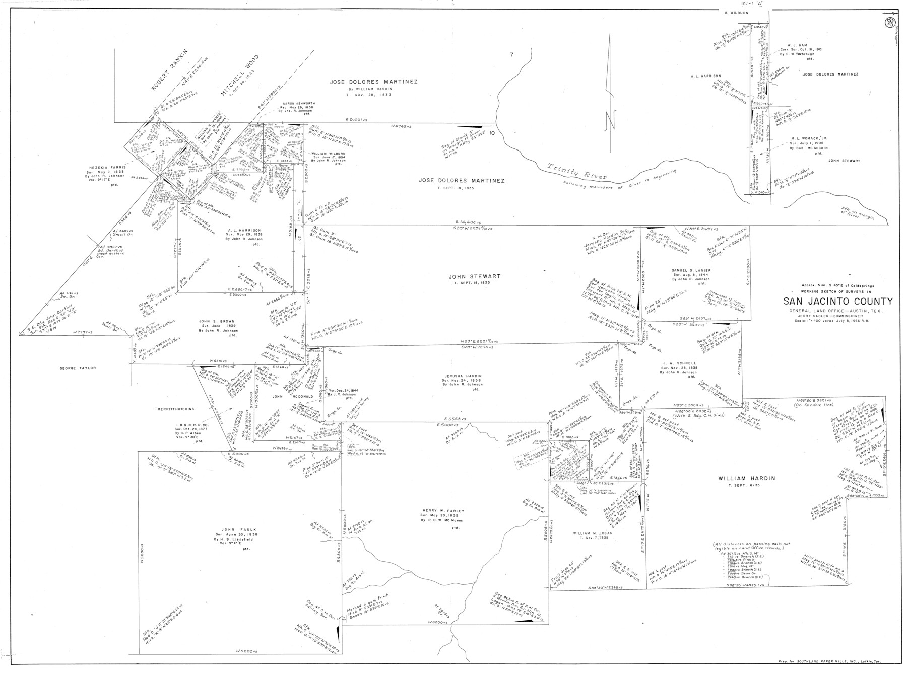 63751, San Jacinto County Working Sketch 38, General Map Collection