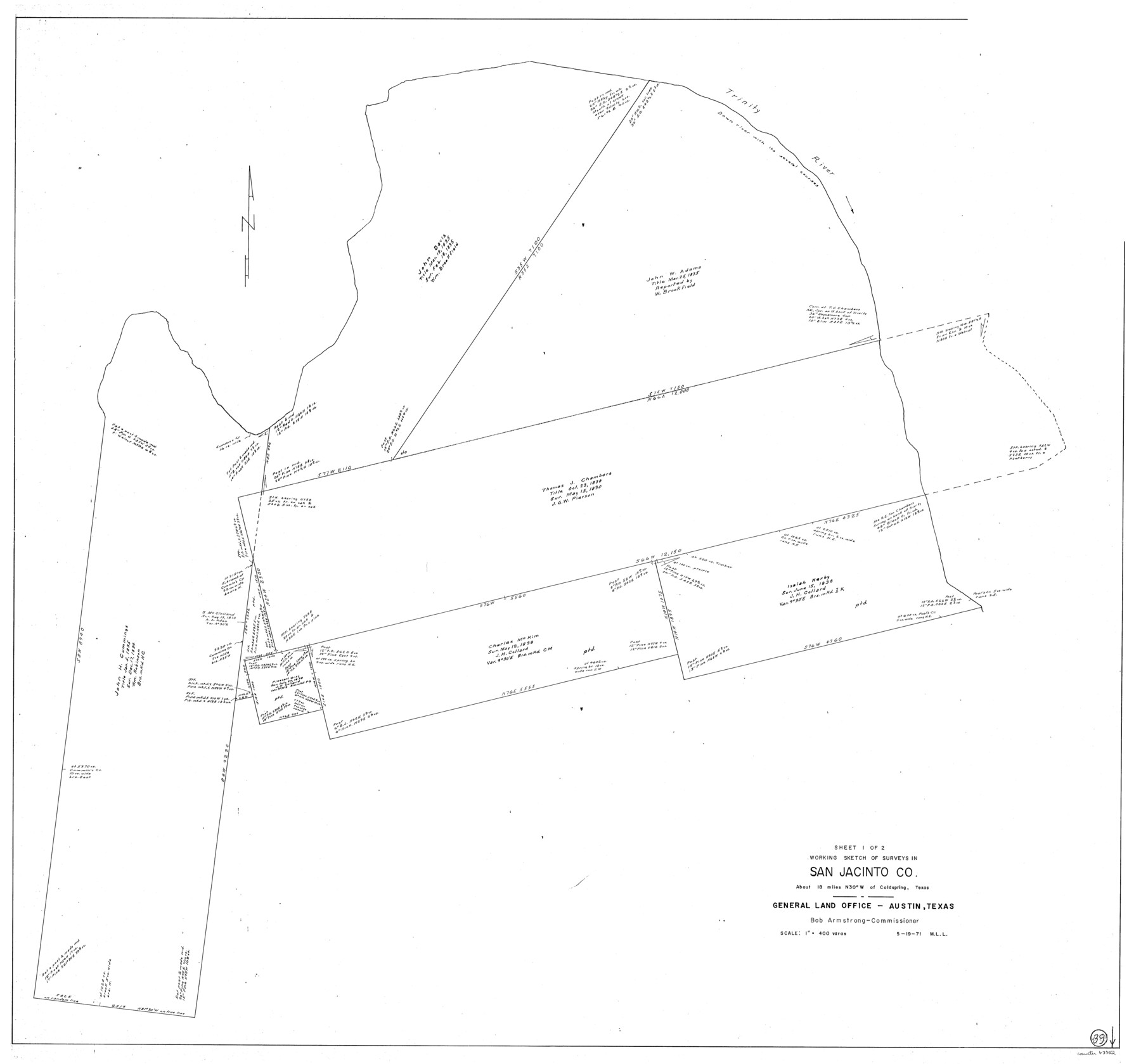 63752, San Jacinto County Working Sketch 39, General Map Collection